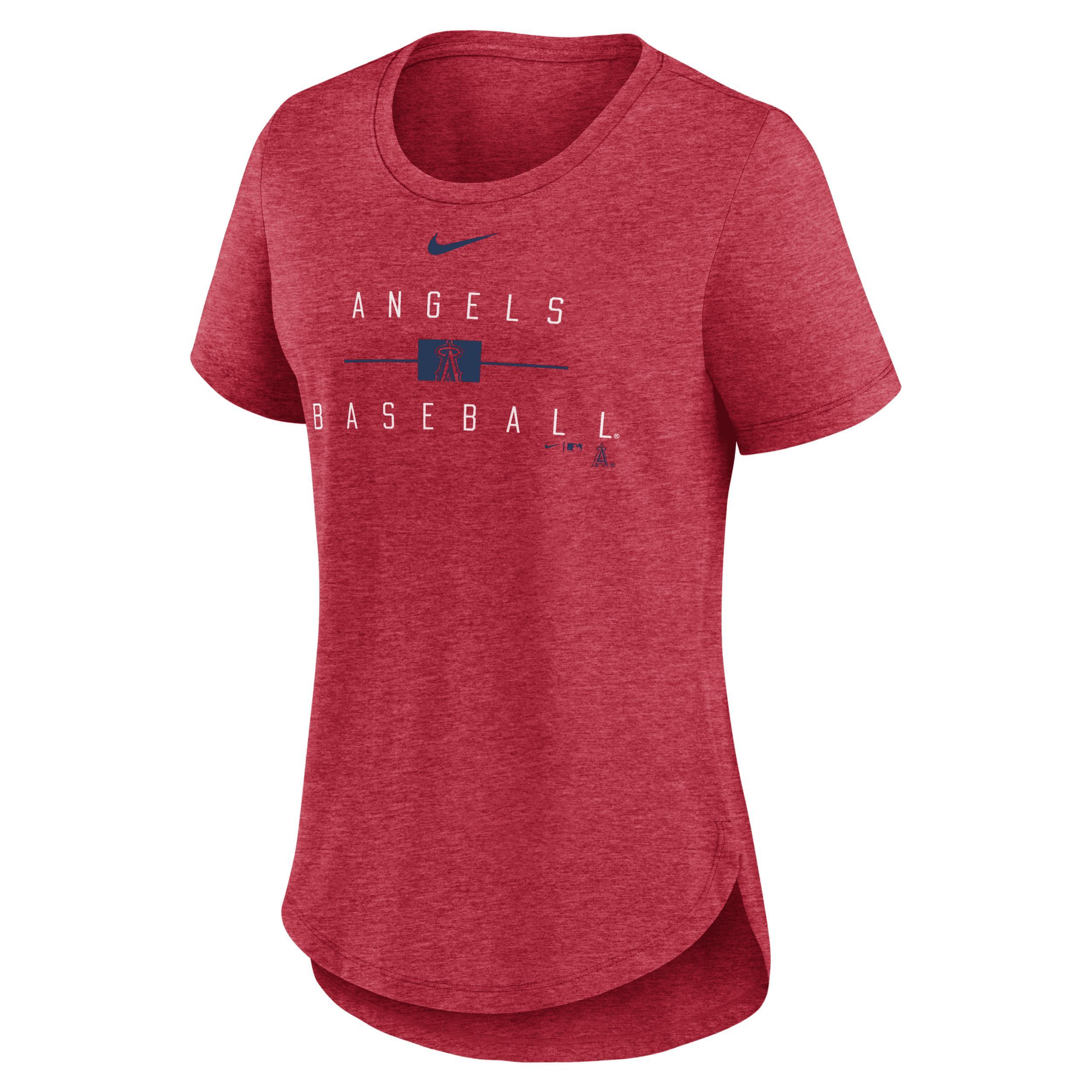 Los Angeles Angels Knockout Team Stack Nike Women's MLB T-Shirt Product Image