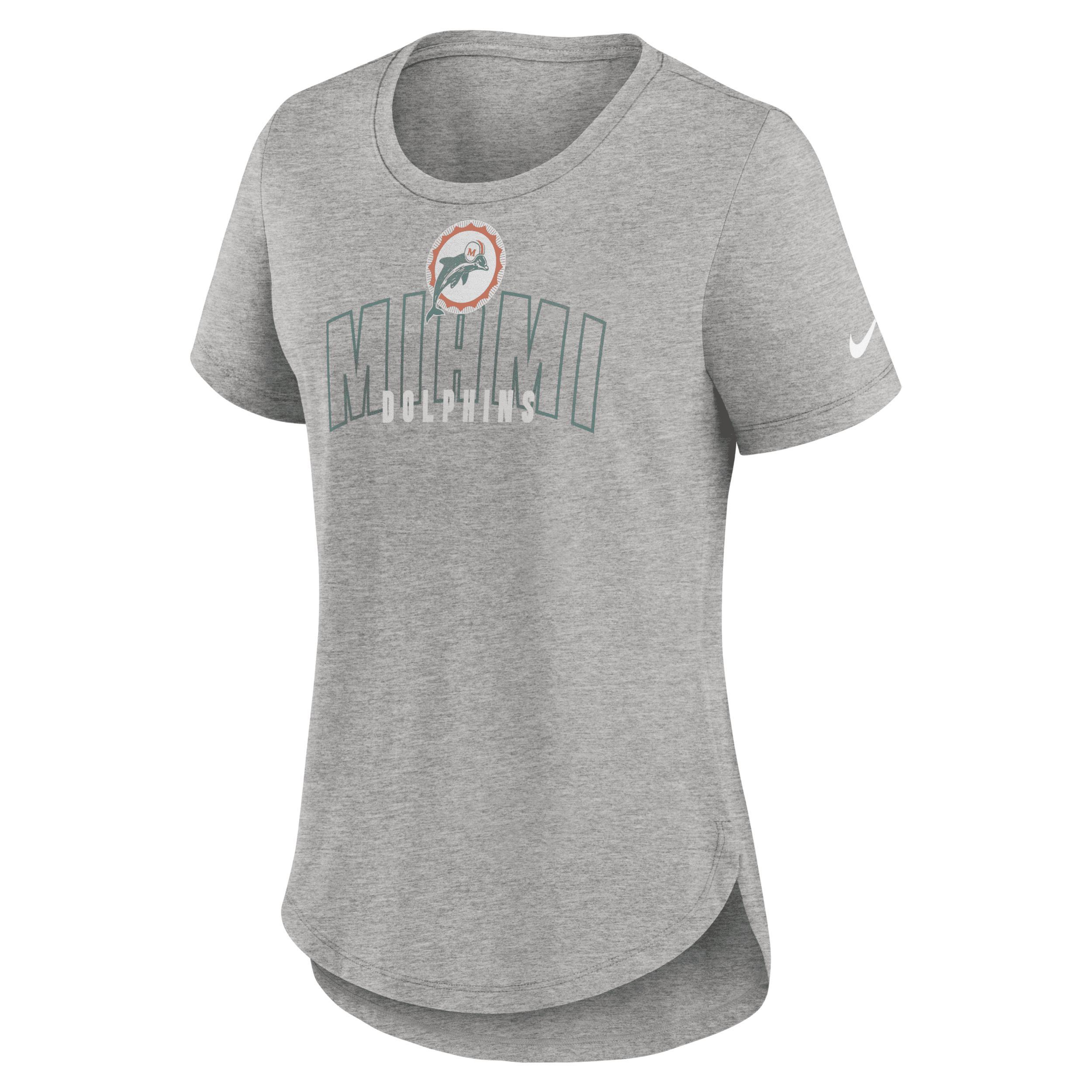 Womens Nike Heather Gray Las Vegas Raiders Fashion Tri-Blend T-Shirt Product Image