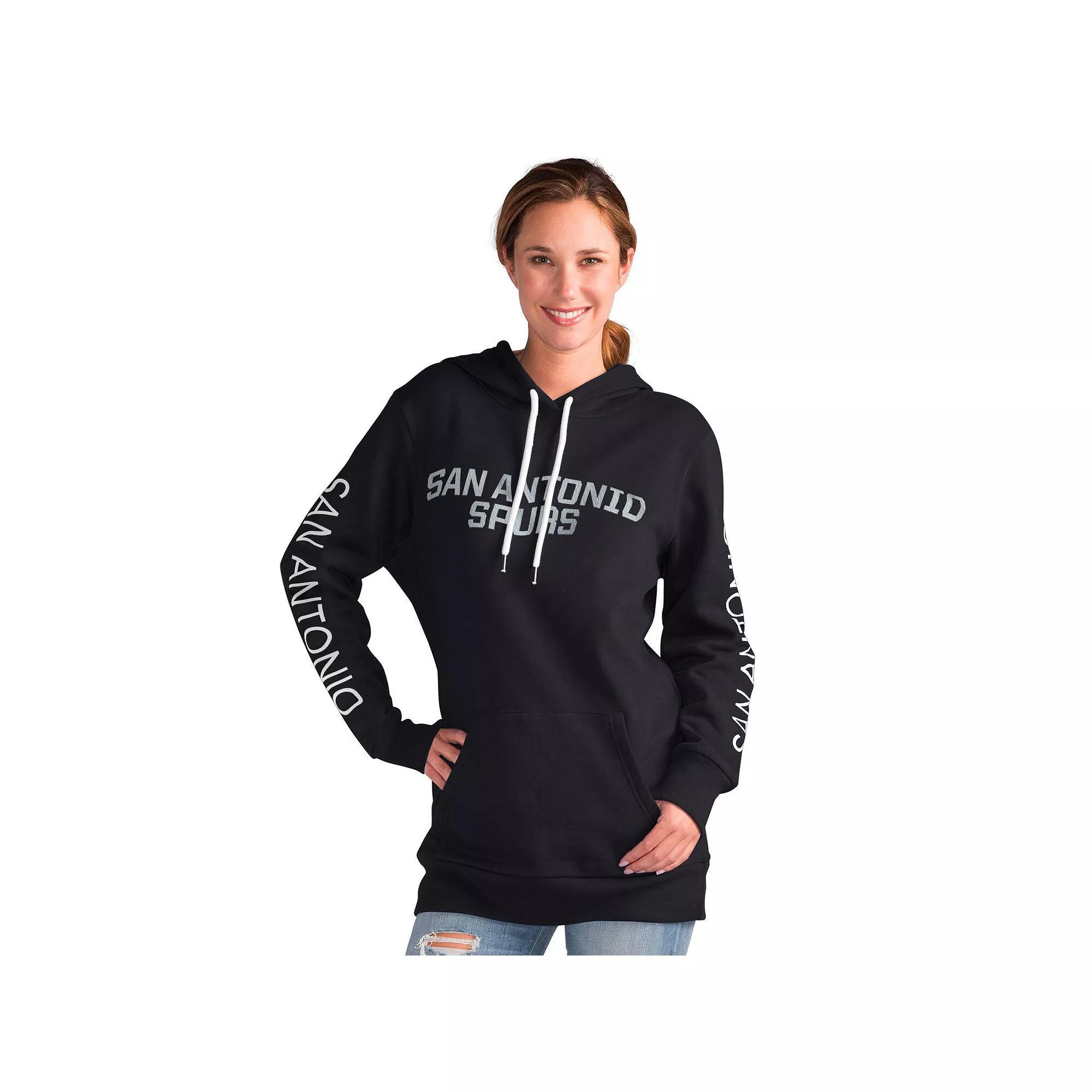 Women's G-III 4Her by Carl Banks Black San Antonio Spurs Base Coach Pullover Hoodie,  Product Image