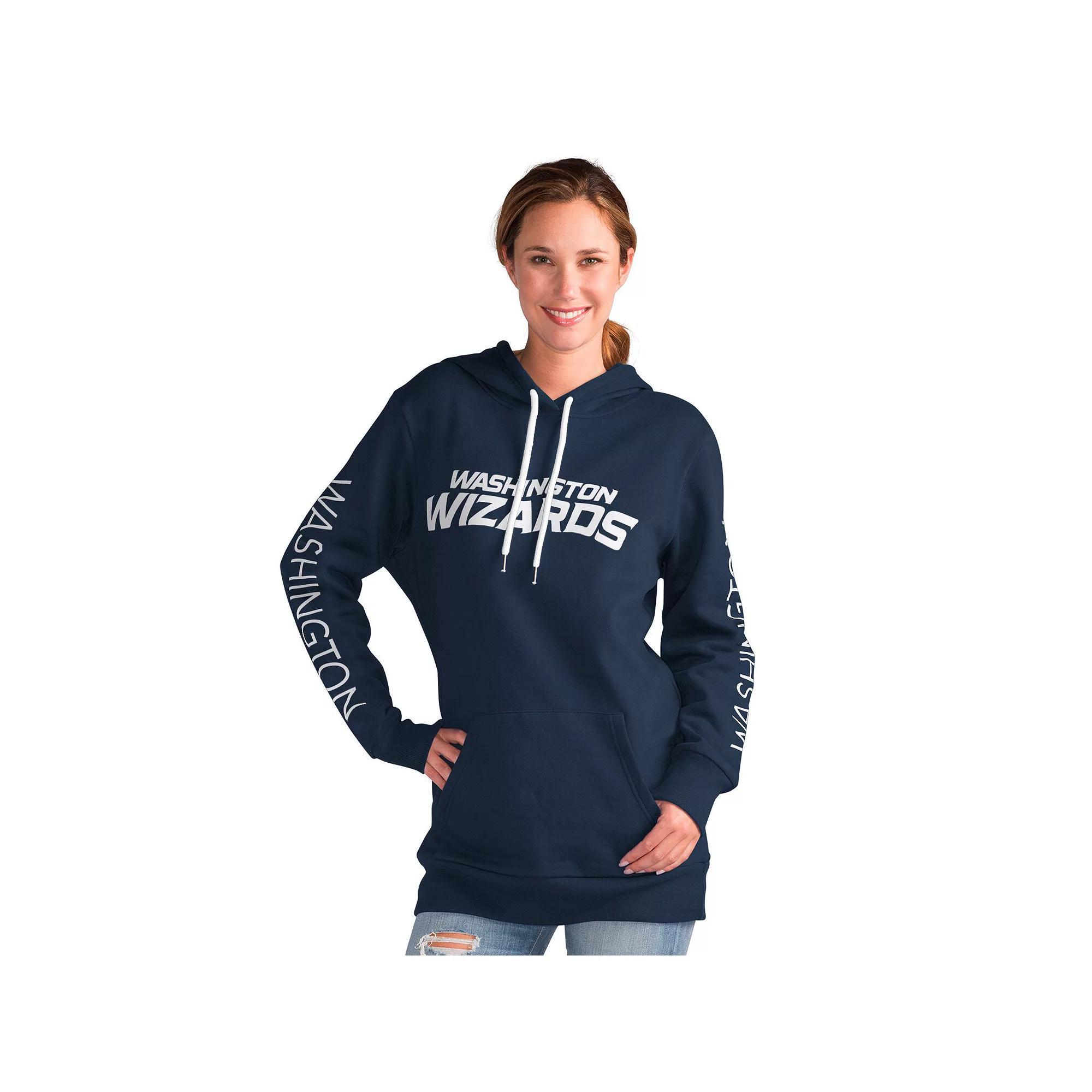 Women's G-III 4Her by Carl Banks Navy Washington Wizards Base Coach Pullover Hoodie,  Product Image