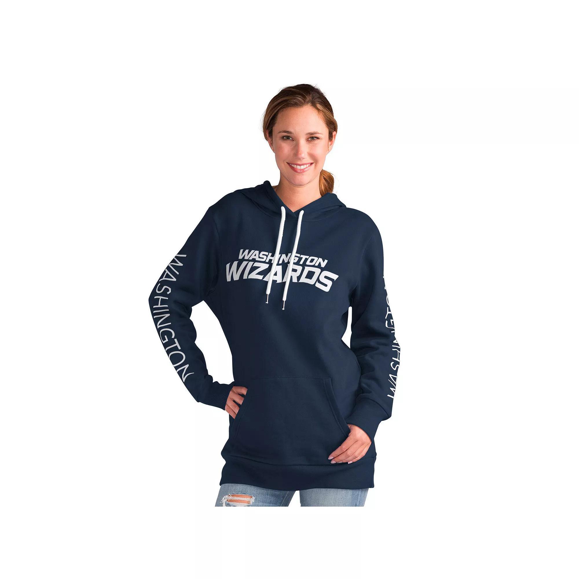 Women's G-III 4Her by Carl Banks Navy Washington Wizards Base Coach Pullover Hoodie,  Product Image
