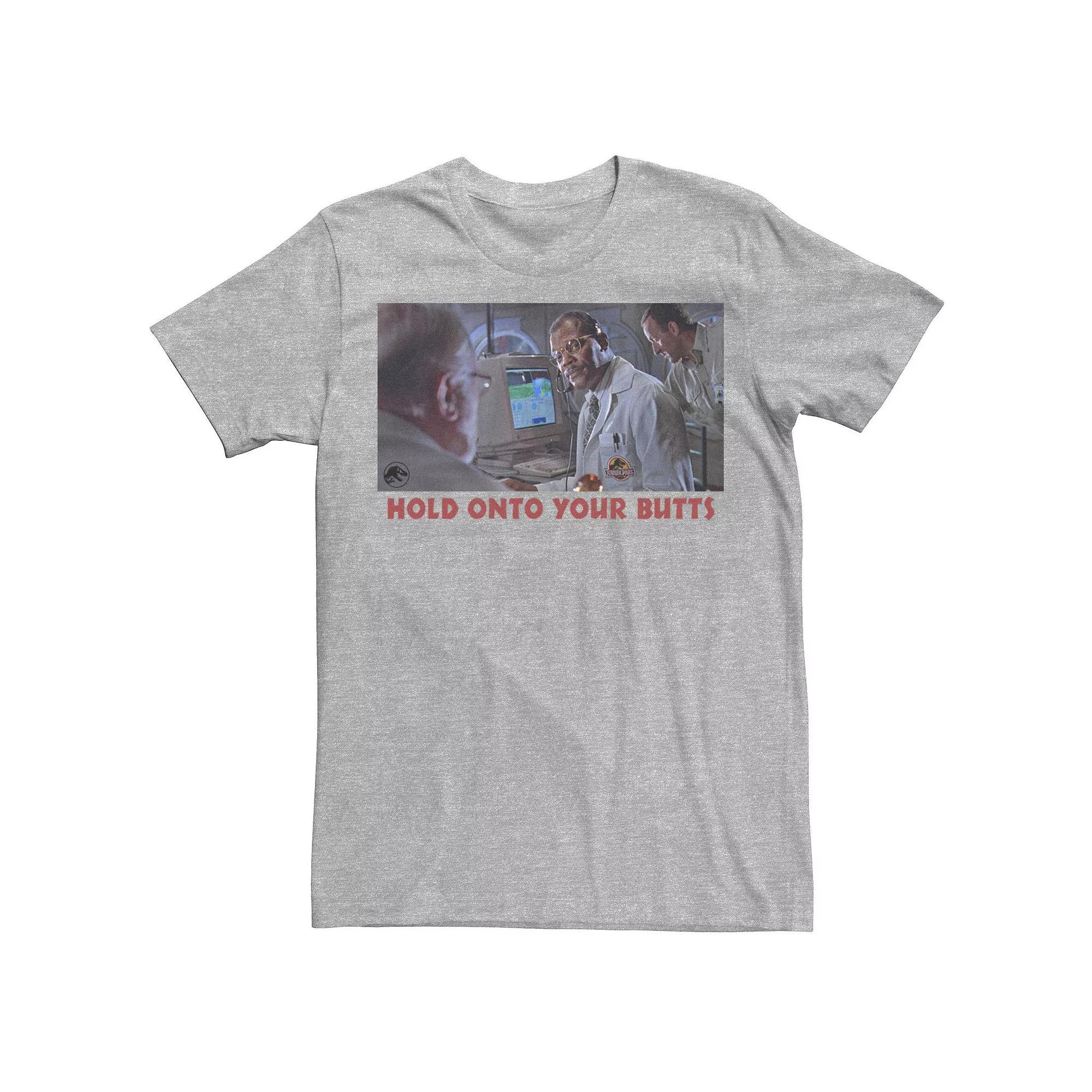 Men's Jurassic Park Hold Onto Your Butts Photo Tee,  Product Image