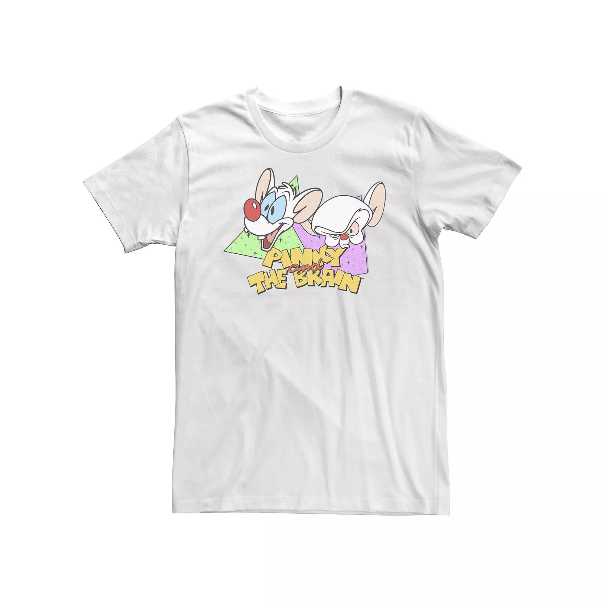 Big & Tall Pinky And The Brain Retro Portrait Logo Tee, Men's,  Product Image