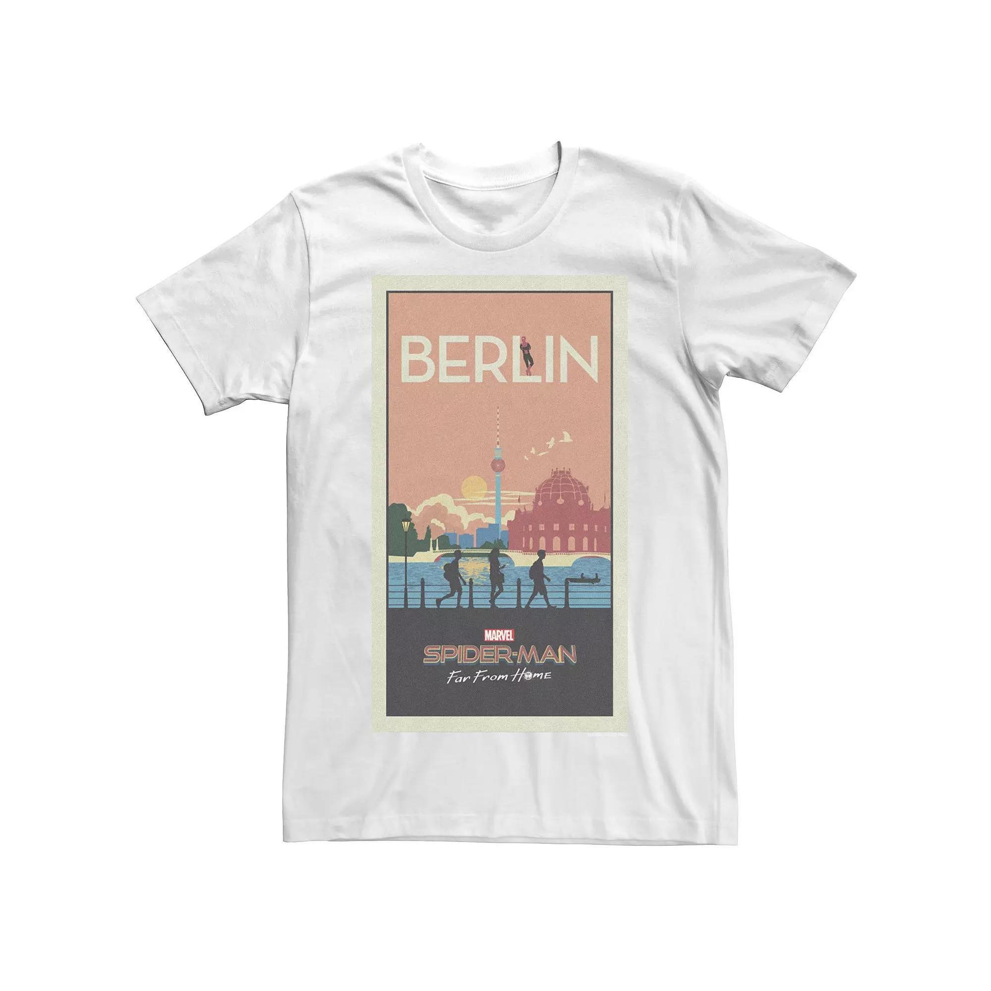Men's Marvel Spider-Man Far From Home Berlin Abstract Movie Poster Tee,  Product Image