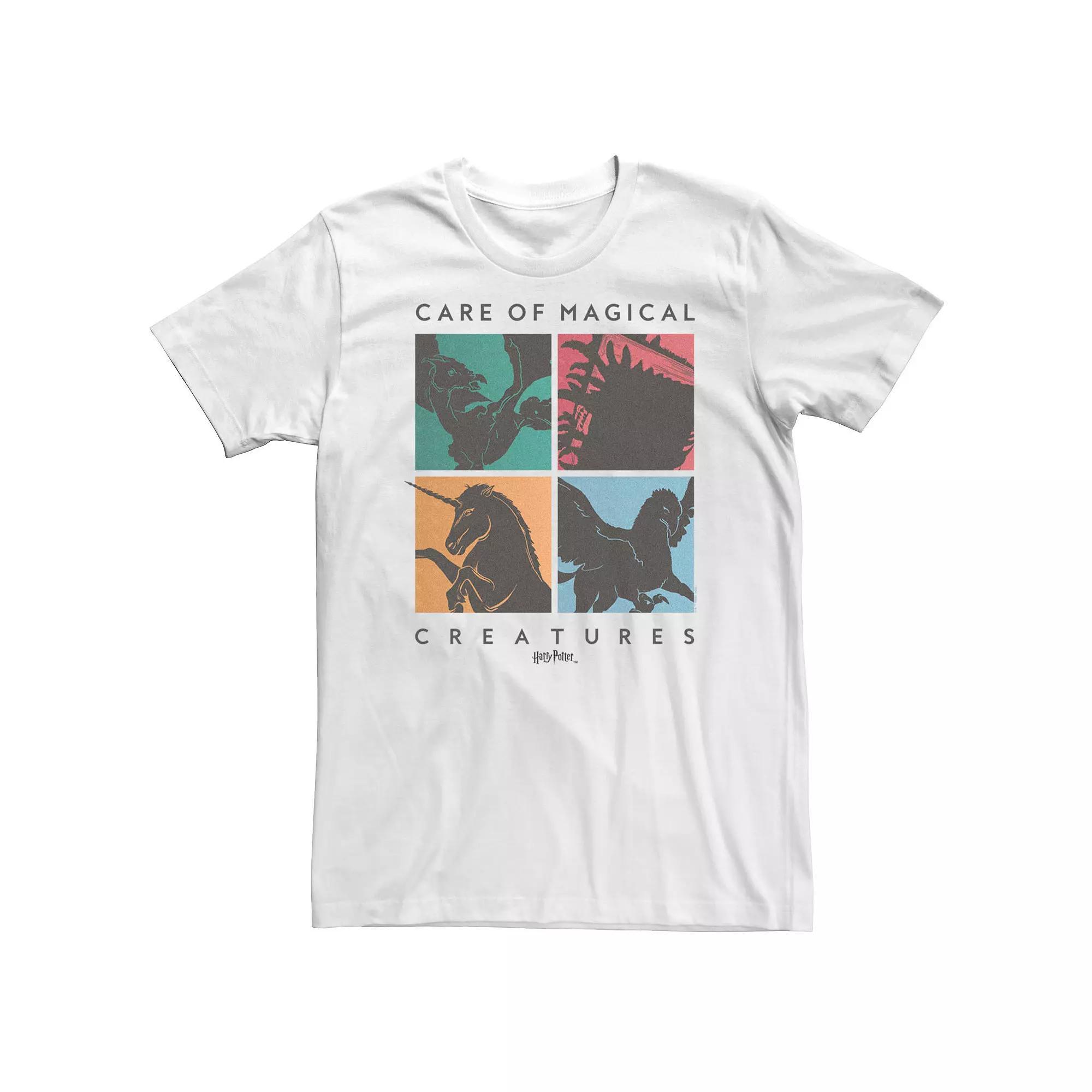 Big & Tall Harry Potter Deathly Hallows 2 Care Of Magical Creatures Panel Tee, Men's,  Product Image