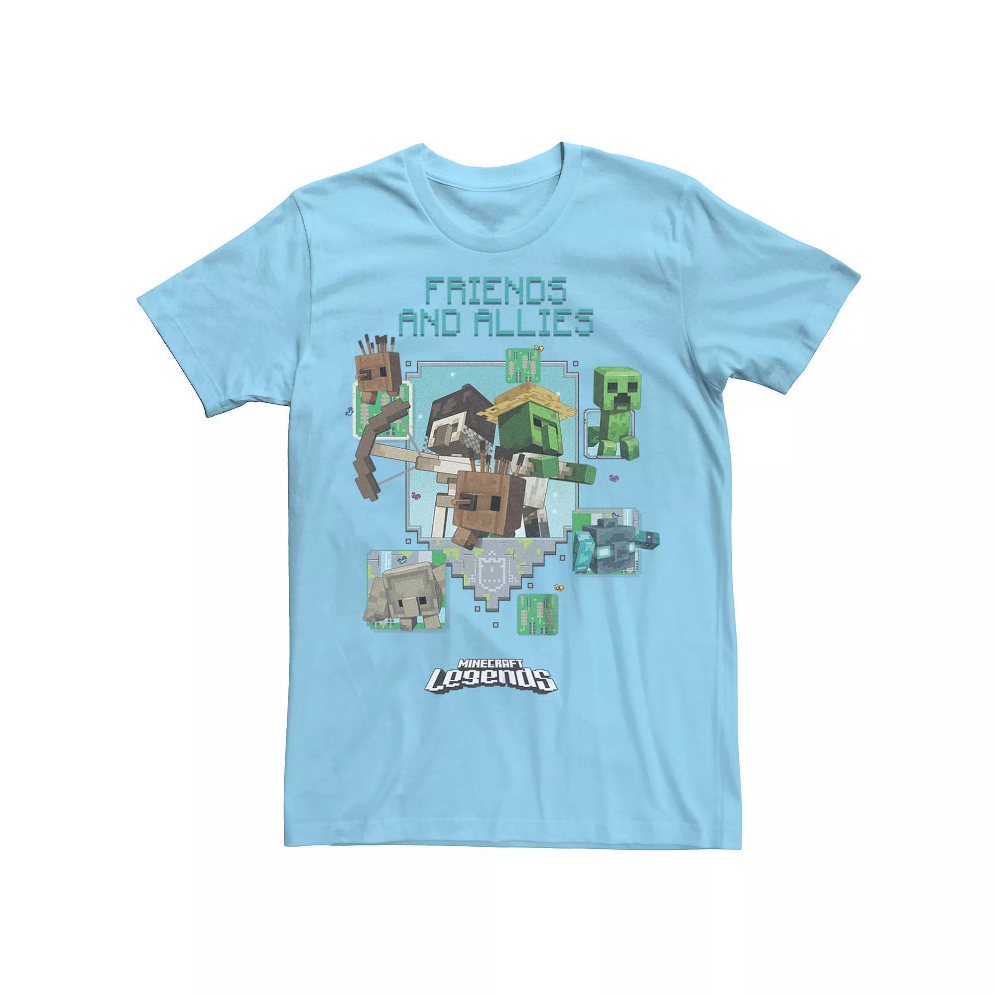 Men's Minecraft Legends Friends And Allies Graphic Tee, Size: XS, Light Blue Product Image