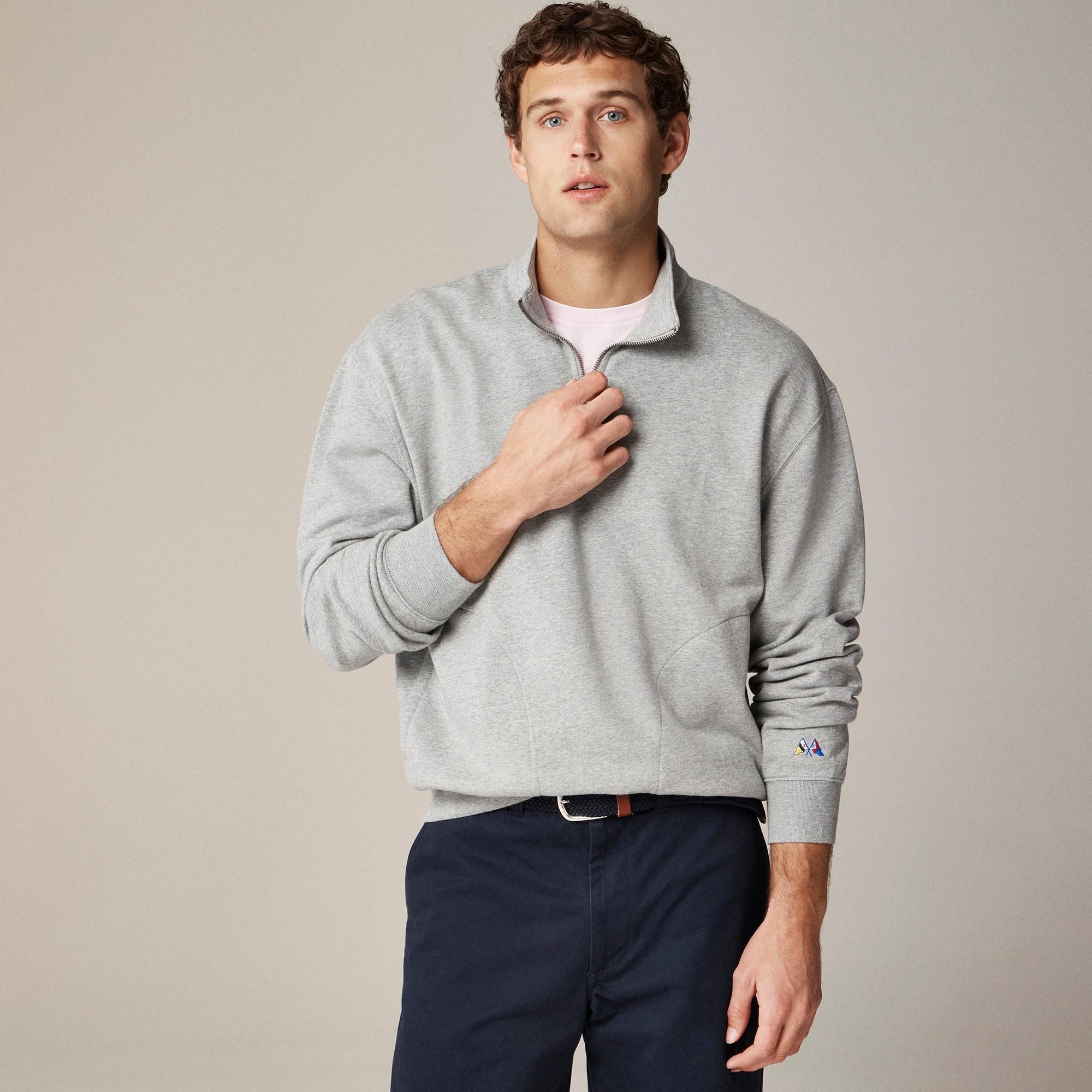 Relaxed-fit lightweight french terry quarter-zip sweatshirt Product Image