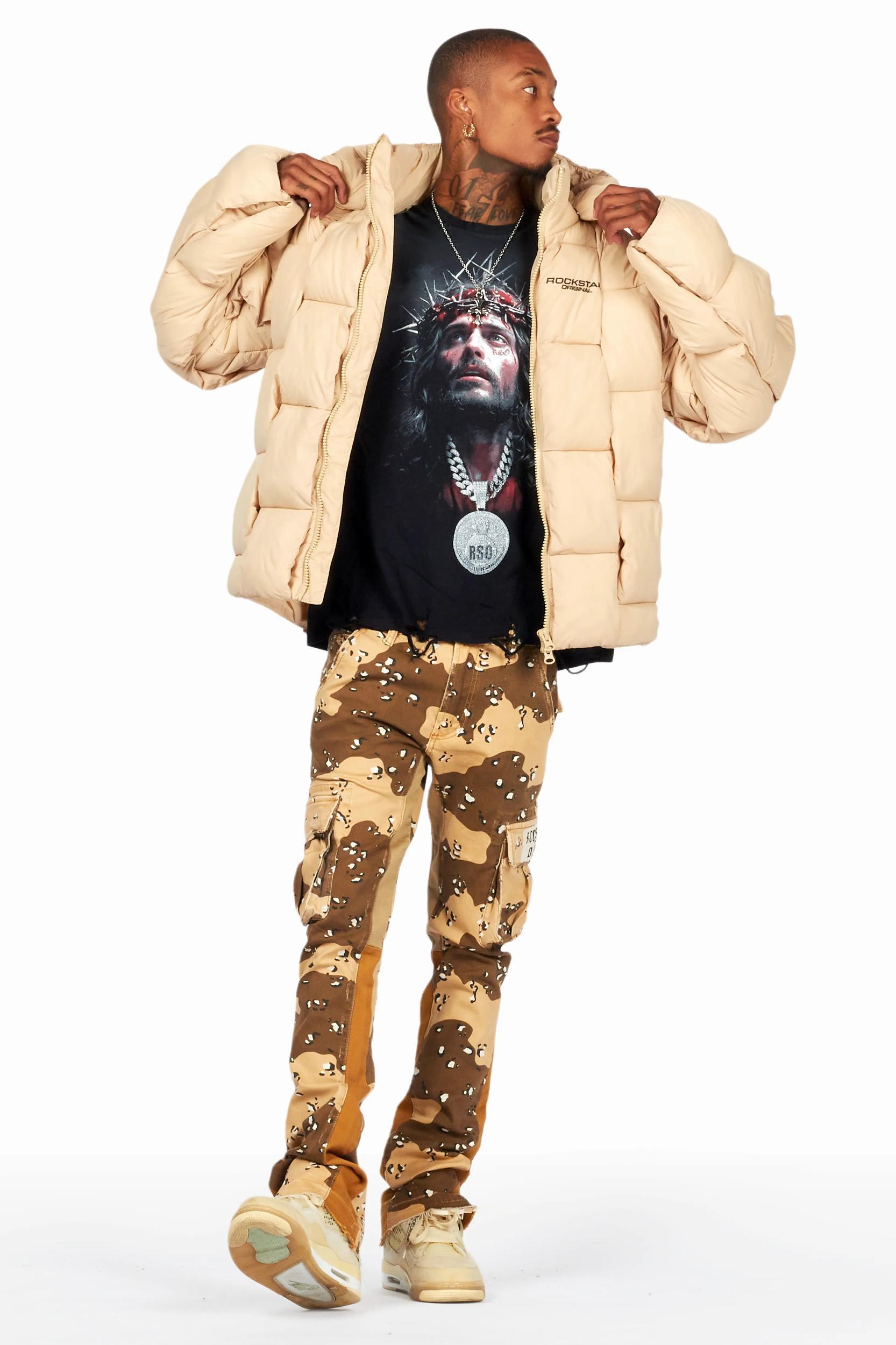 Amina Black Oversized Graphic T-Shirt Male Product Image