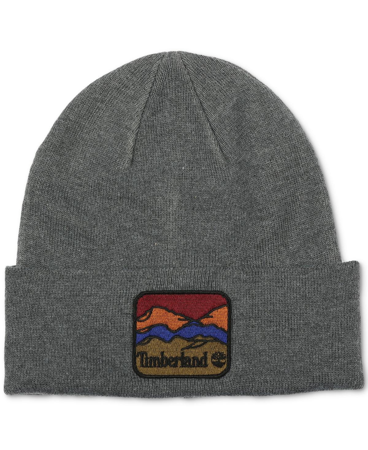 Timberland Mens Embroidered Mountain Logo Patch Beanie Product Image