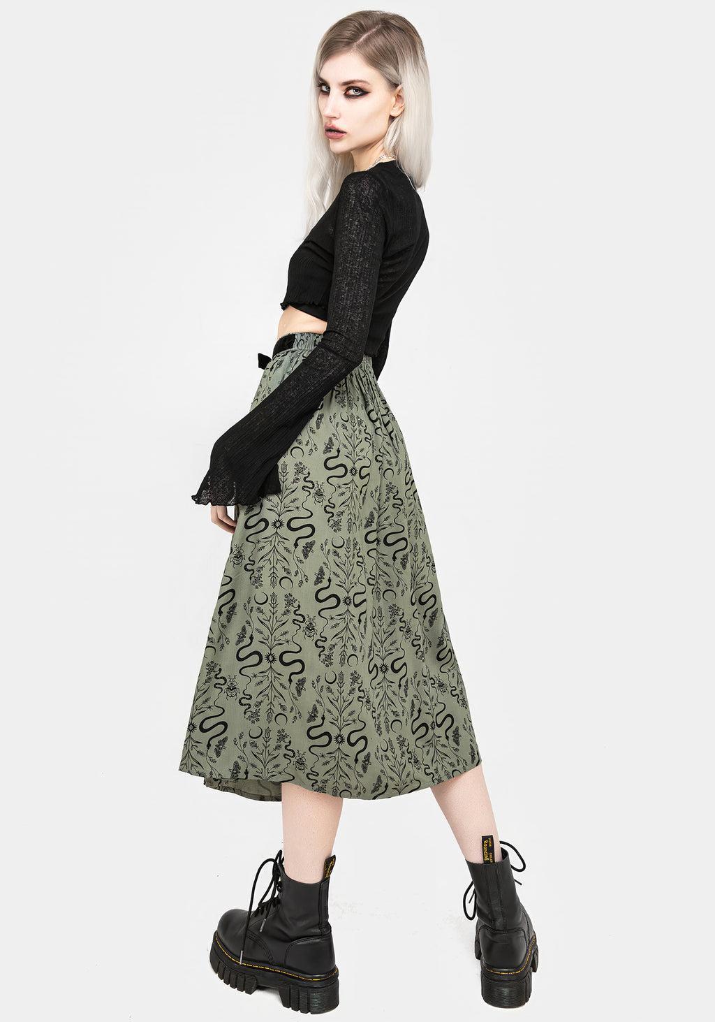 Dominion Snake Print Midi Skirt Product Image