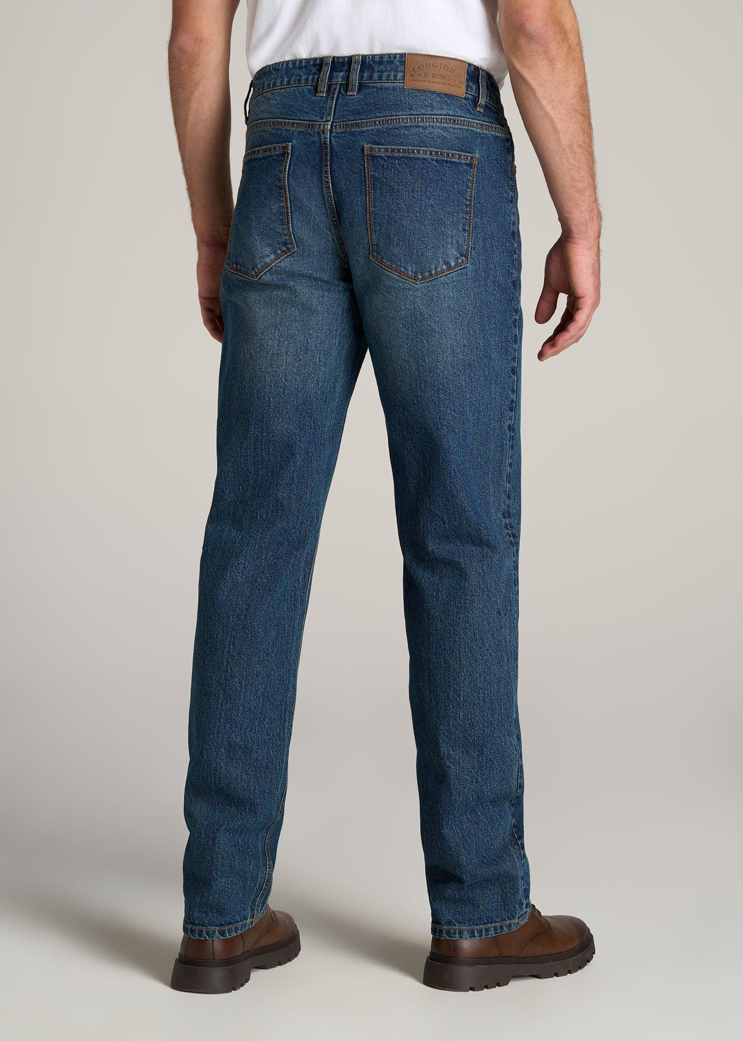 LJ&S STRAIGHT LEG Jeans for Tall Men in Machine Blue Male Product Image