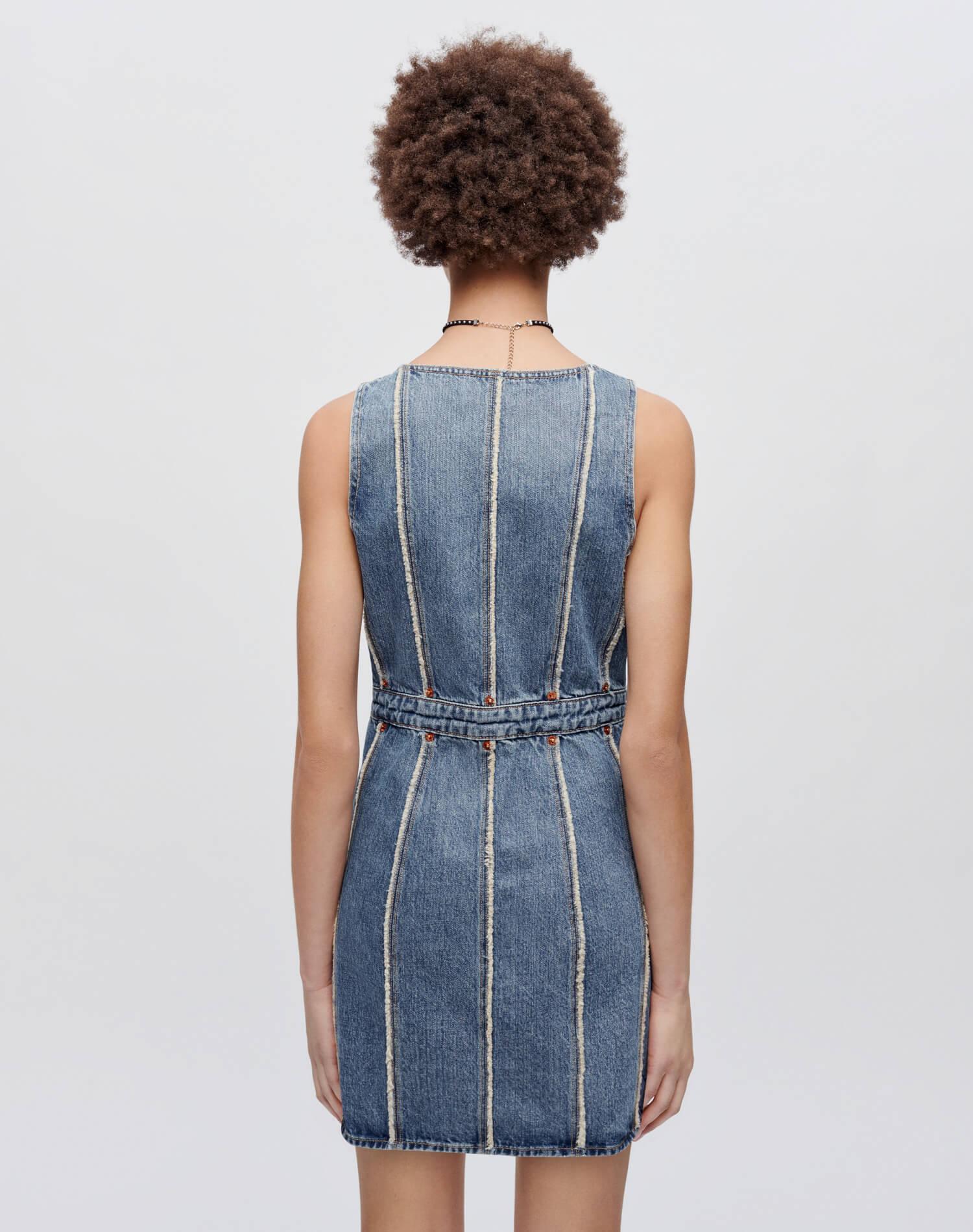 Fray Denim Dress - Bruna Female Product Image