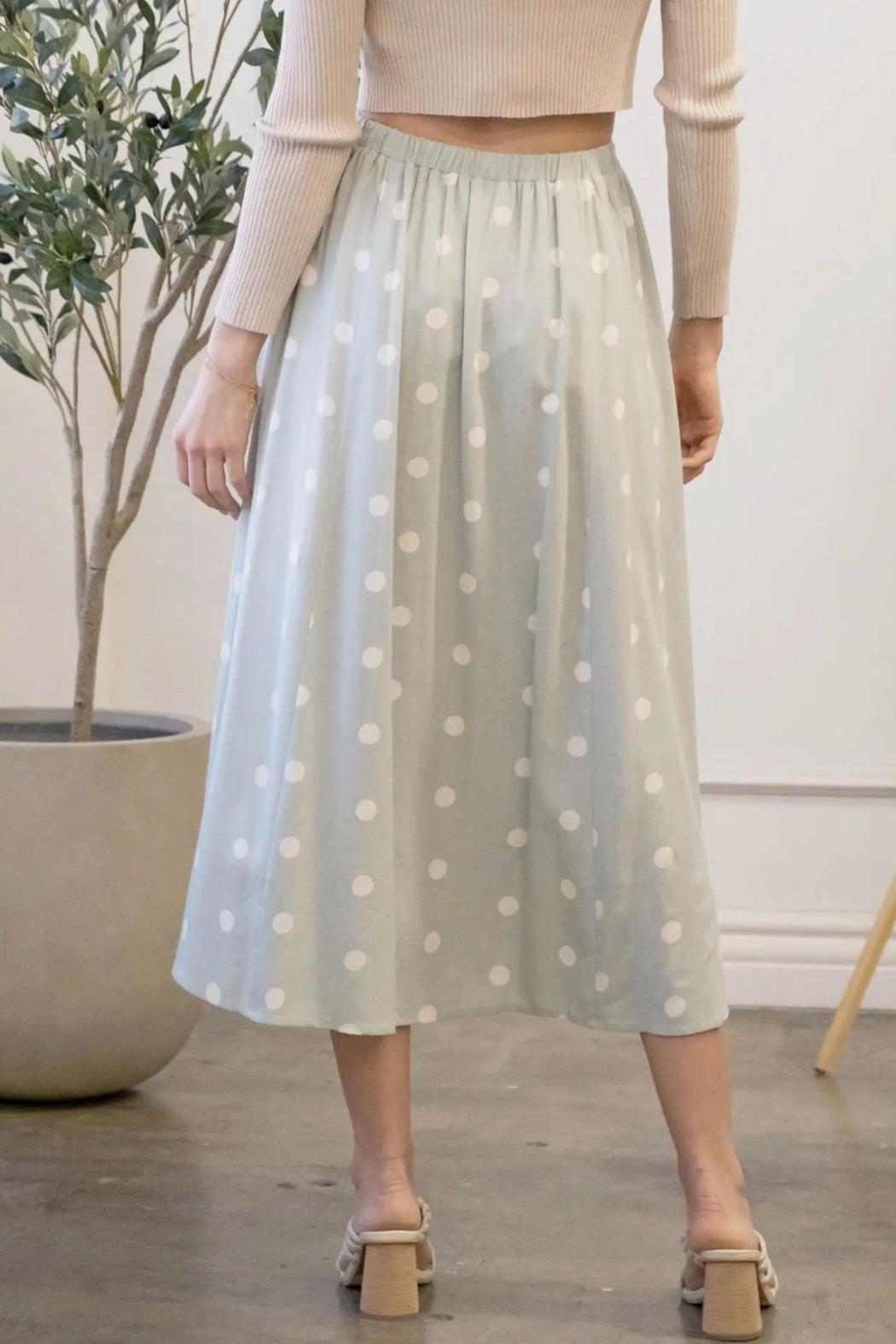 Polka Dot Midi Skirt Product Image