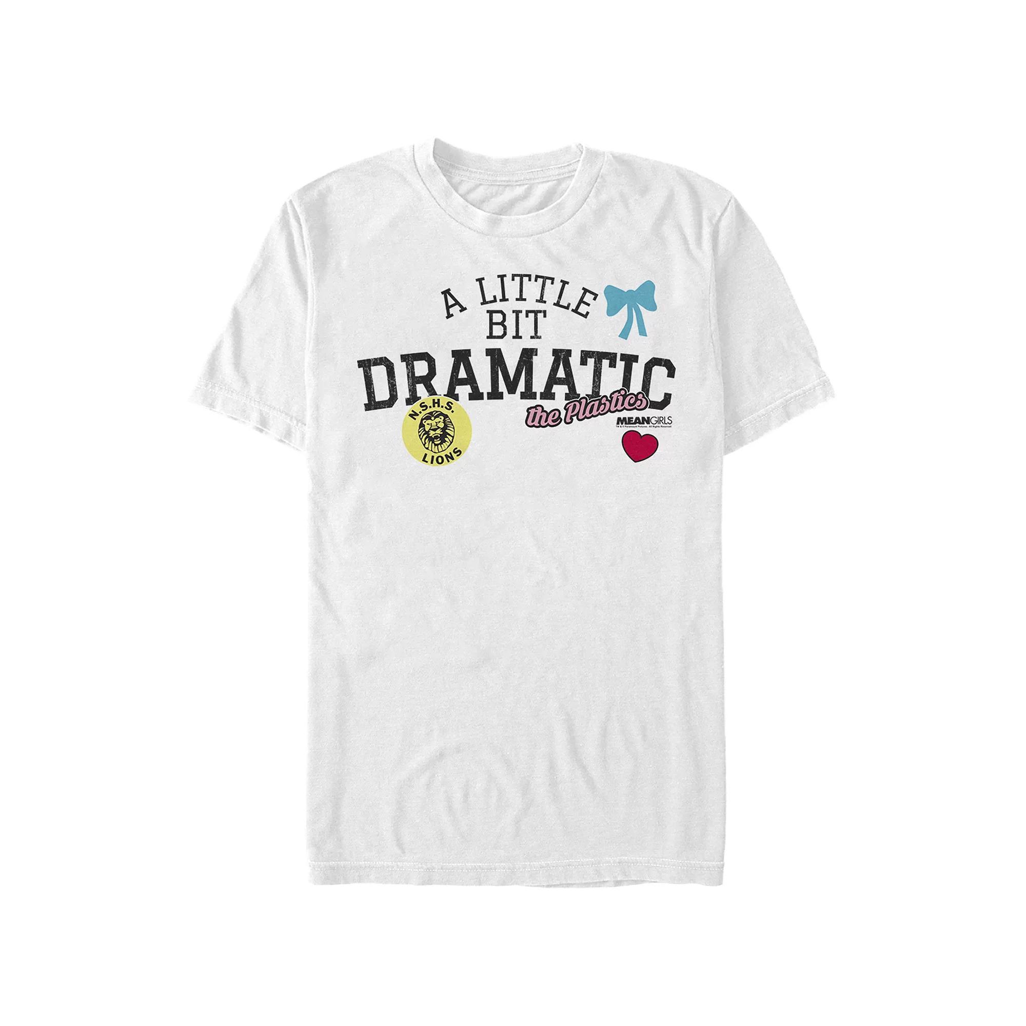 Men's Mean Girls A Little Bit Dramatic Graphic Tee, Size: Large, White Product Image