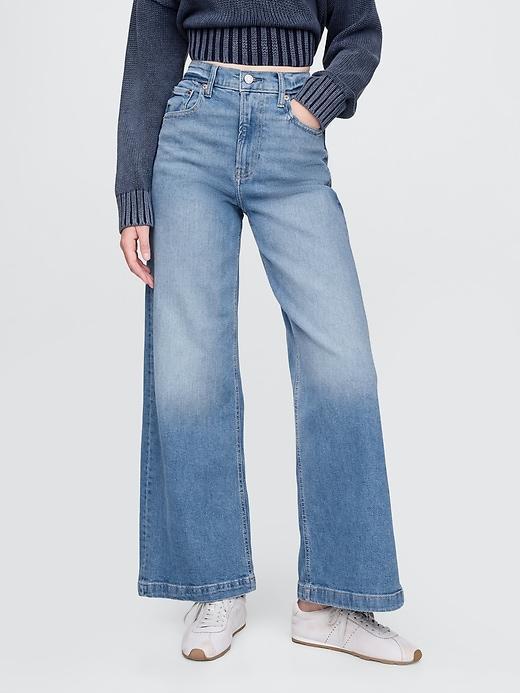 High Stride Wide-Leg Ankle Jeans Product Image