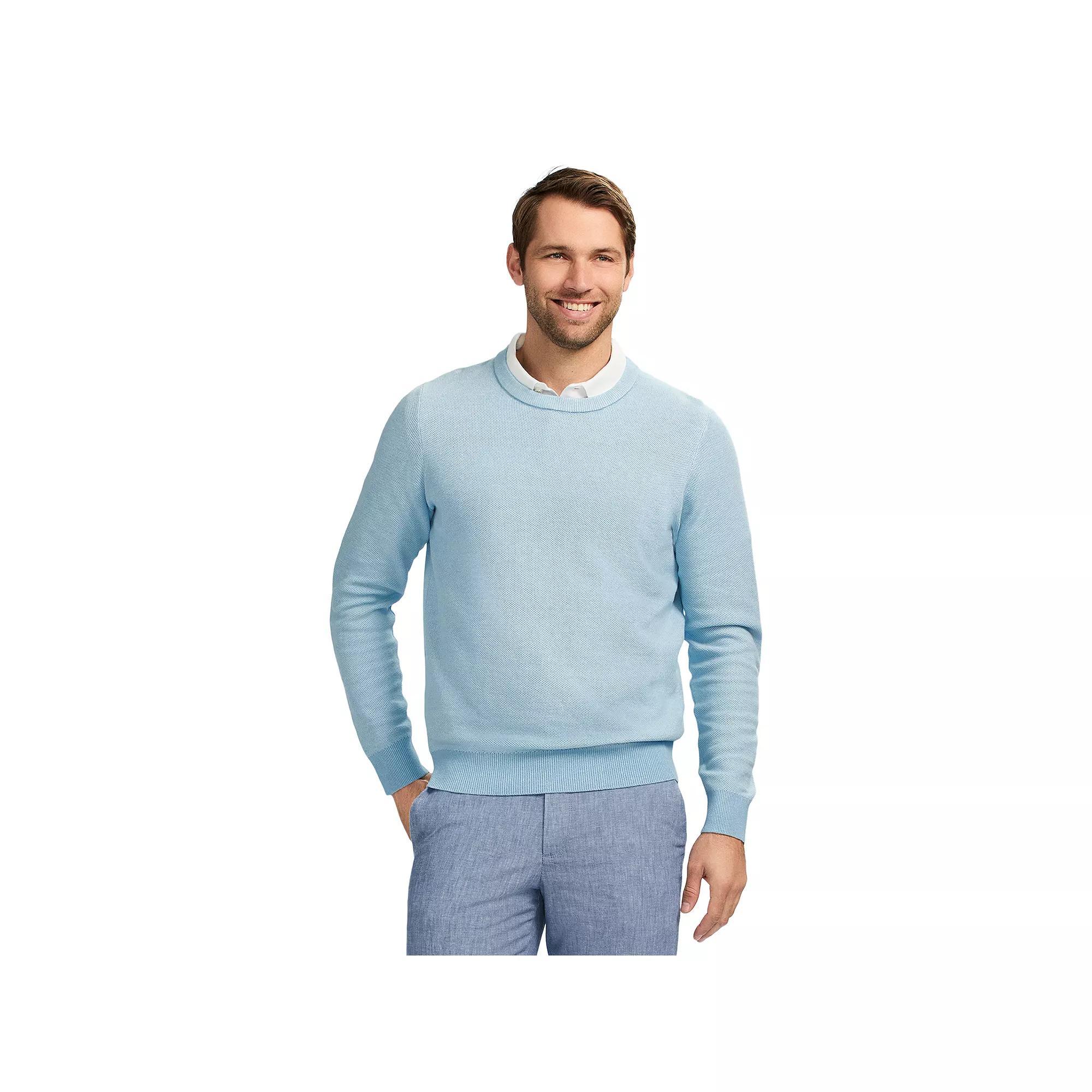Men's IZOD Honeycomb Crewneck Sweater, Size: XXL, Placid Blue Product Image