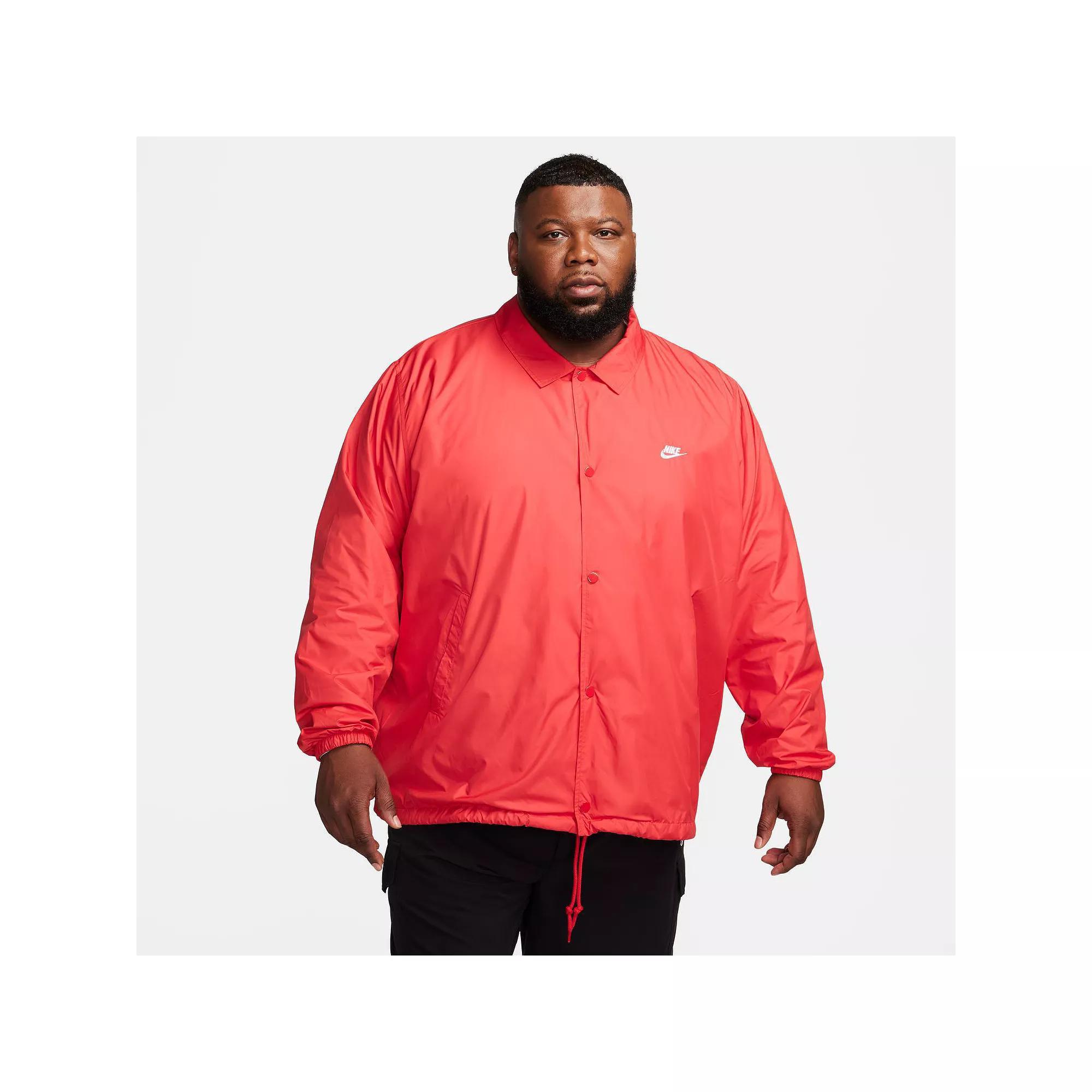 Men's Nike Club Coach's Jacket, Size: Small, University Red Product Image