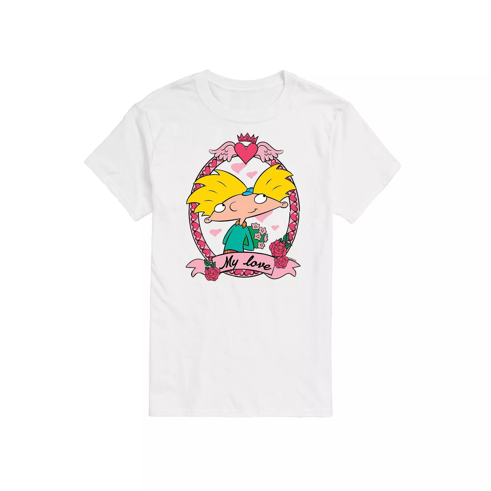 Big & Tall Hey Arnold! "My Love" Arnold Portrait Graphic Tee, Men's, Size: 6XB, White Product Image