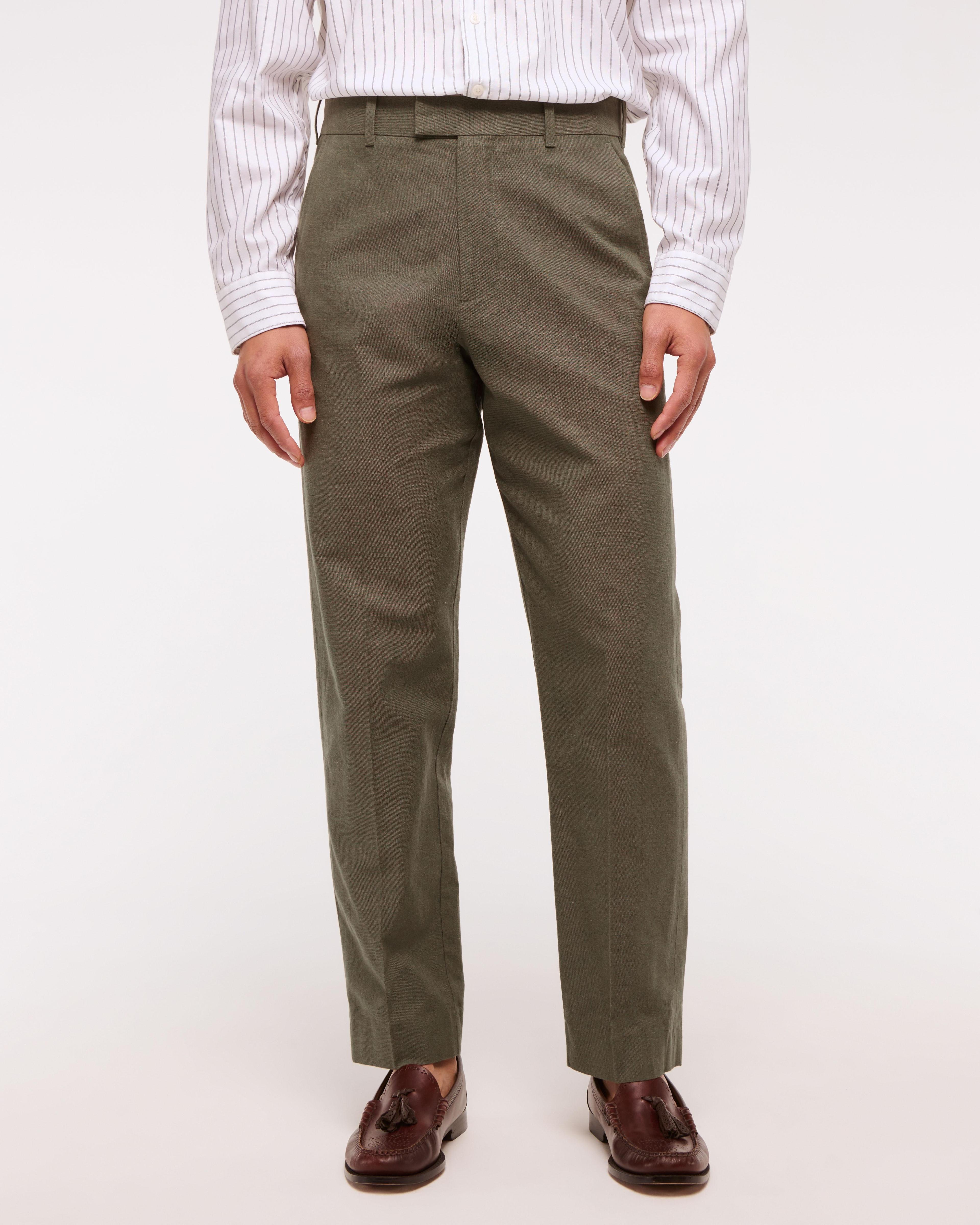 The A&F Collins Linen-Blend Suit Pant Product Image