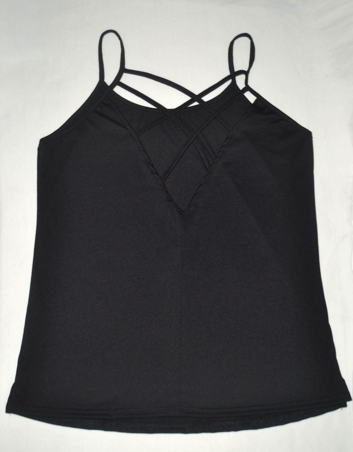 Comfy Casual Stylish Top with Criss-Cross Back Design Product Image