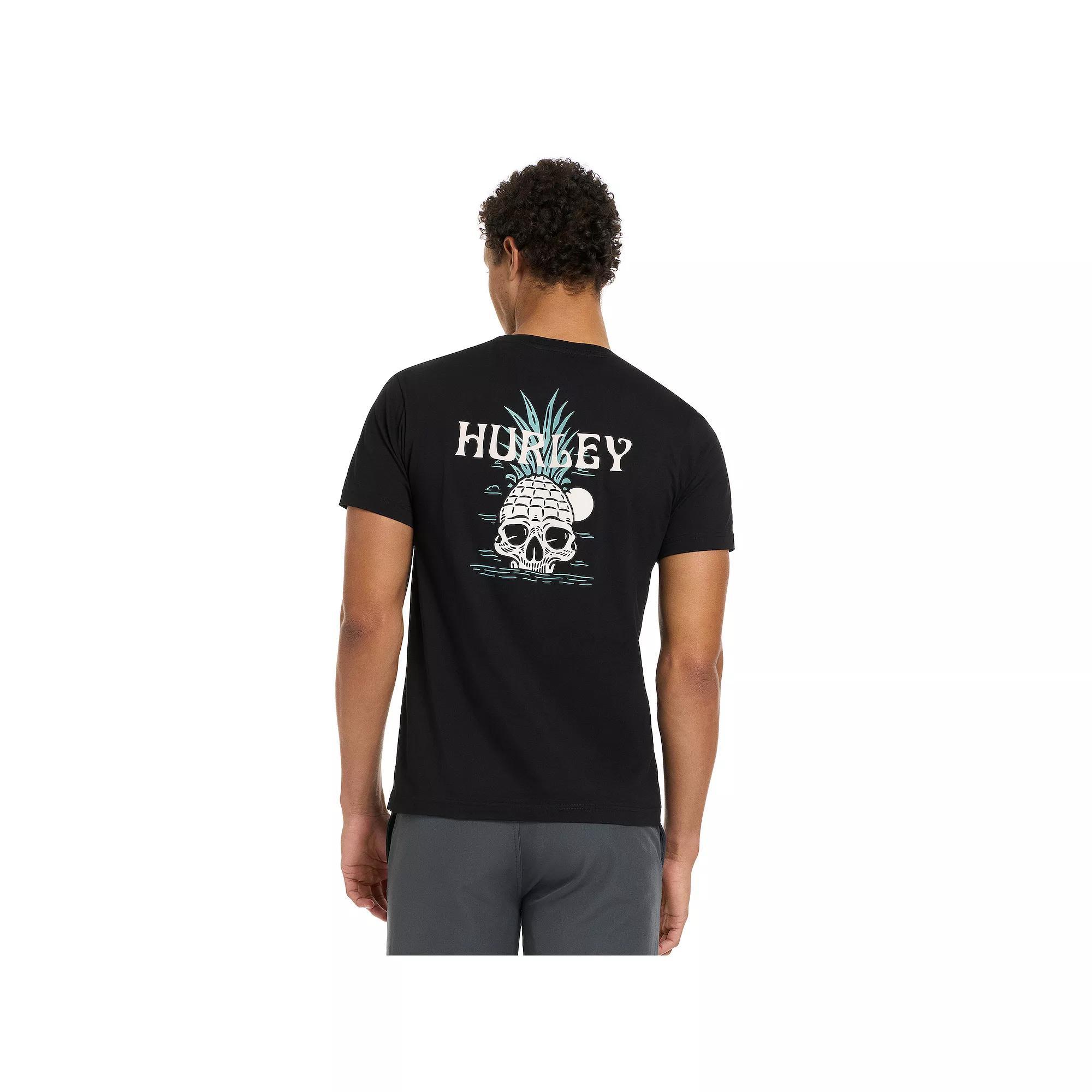 Men's Hurley Graphic Tee, Size: XS, Black White Product Image