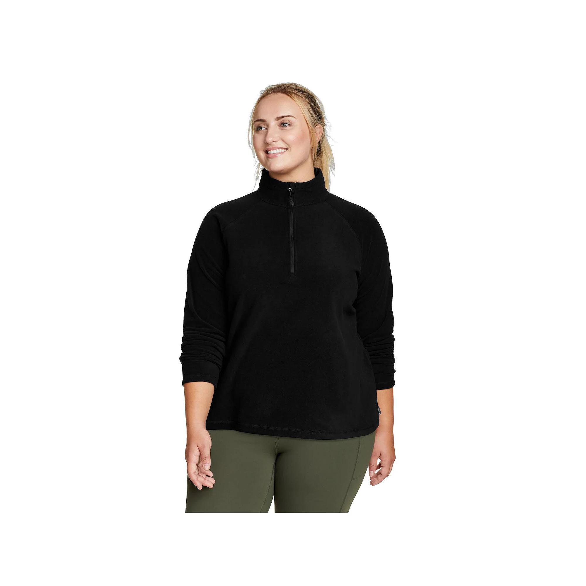 Women's Eddie Bauer Quest 1/4 Zip Pullover, Size: 1XL, Black Product Image