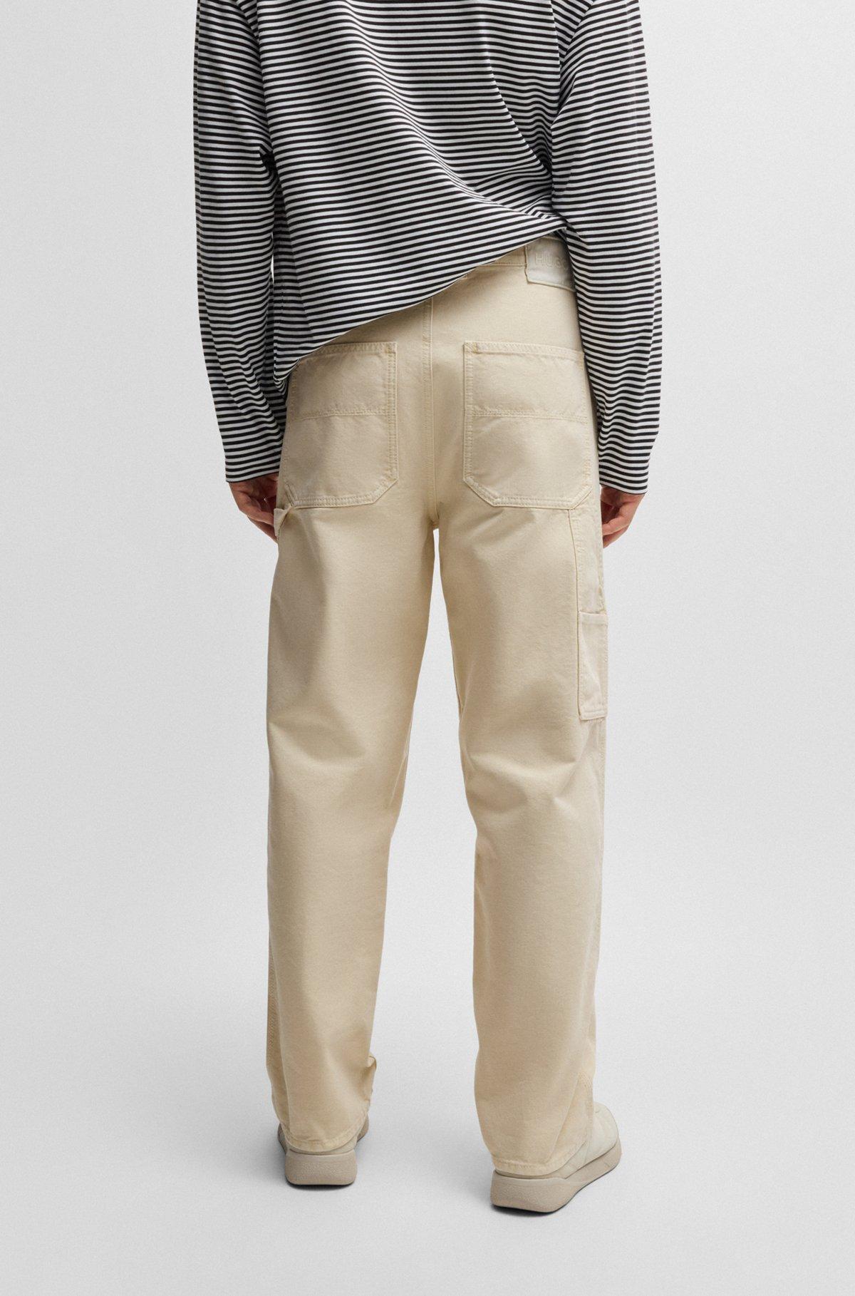 Baggy-fit trousers in cotton canvas Product Image