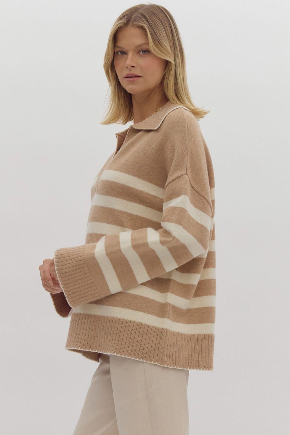 Dreamy Stripe Knit Sweater Product Image