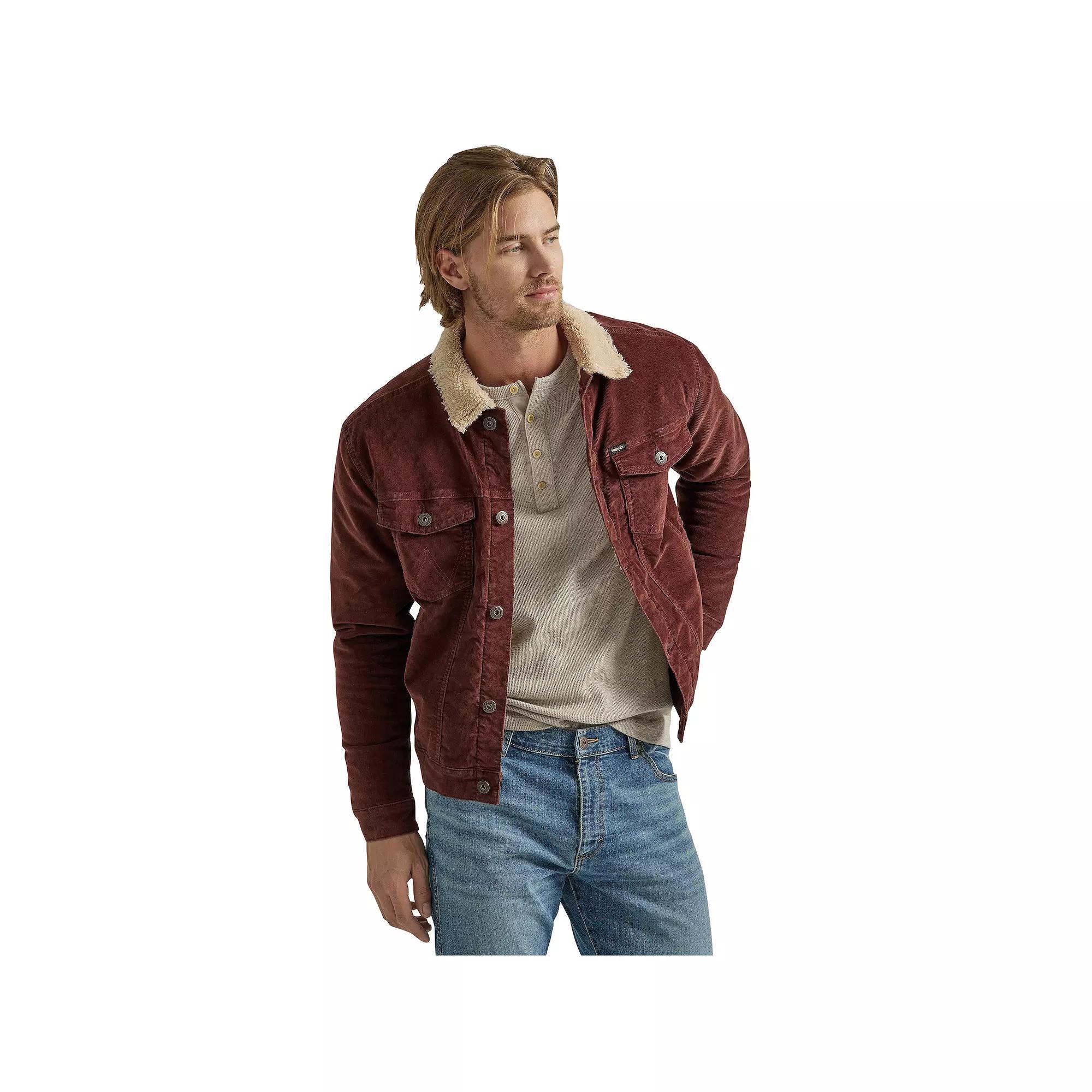 Men's Wrangler Sherpa Lined Jacket, Size: XXL, Bitter Brown Product Image