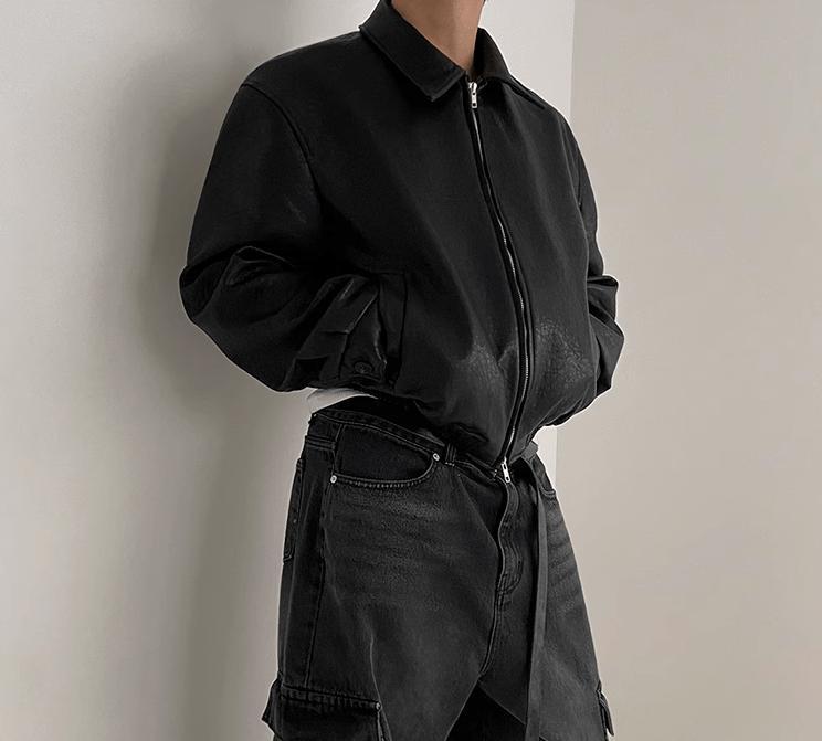 RT No. 11186 ZIP-UP LEATHER JK Product Image