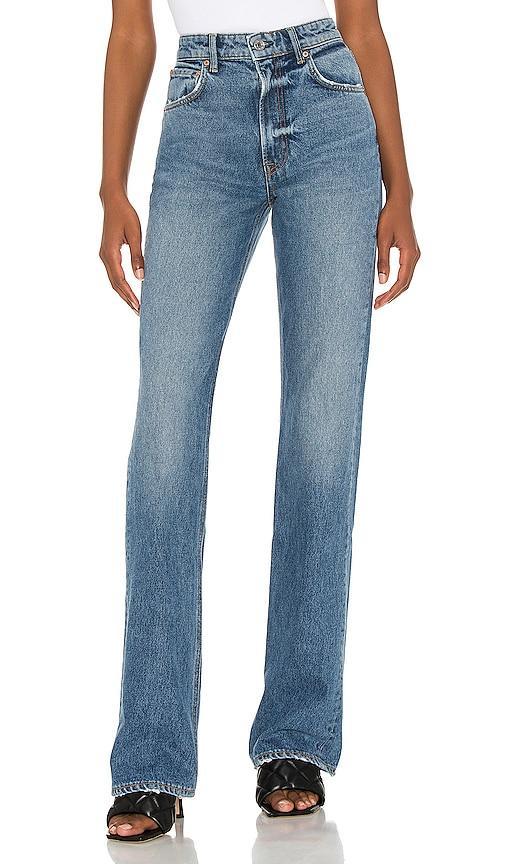 GRLFRND Melanie High Rise Boot Cut in Denim-Medium Product Image