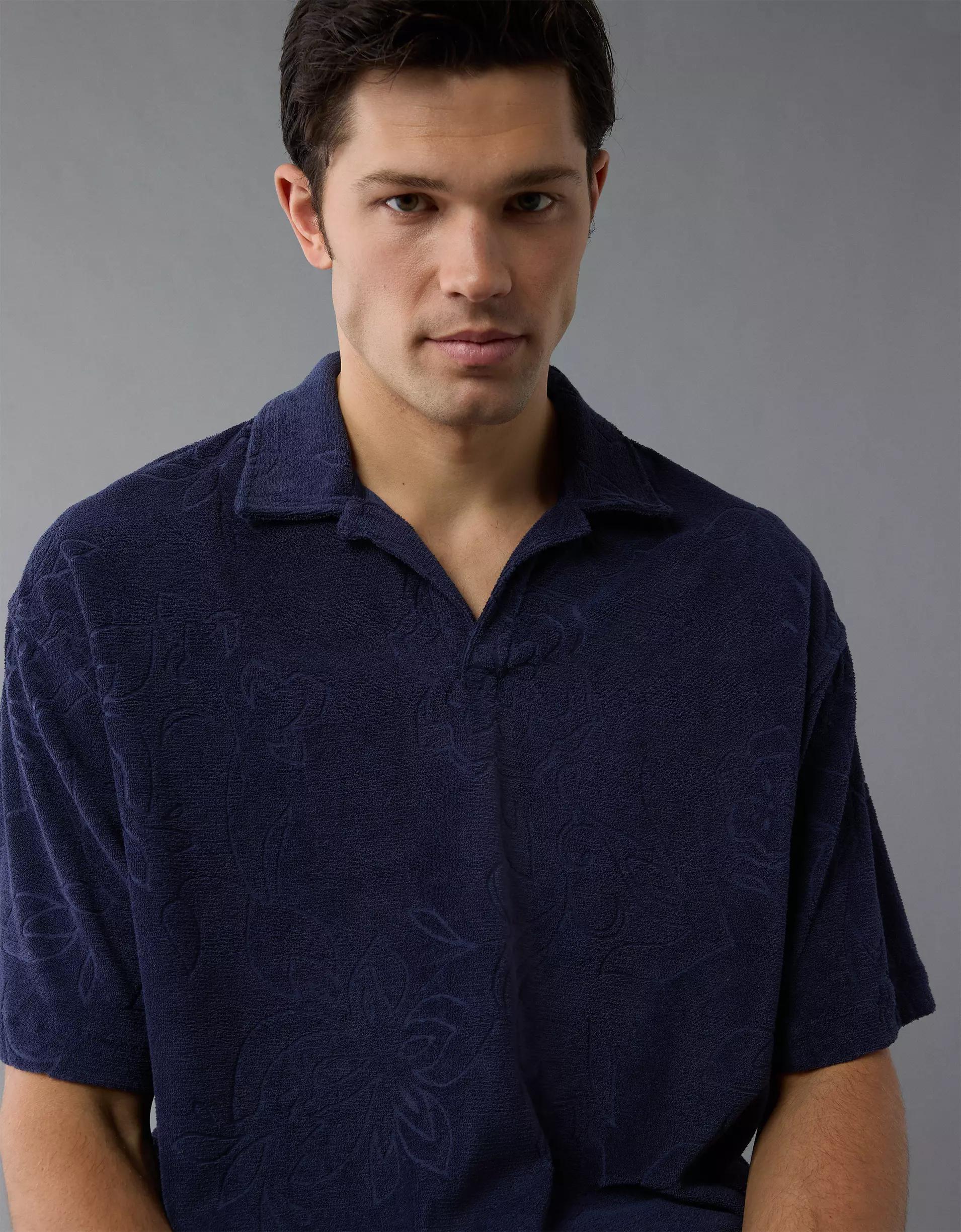 AE Terry Polo Shirt Product Image