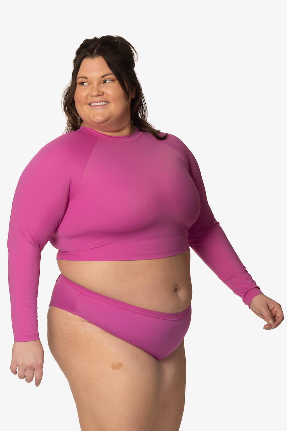 Moana Long Sleeved Crop Rashguard - Leucadia Female Product Image