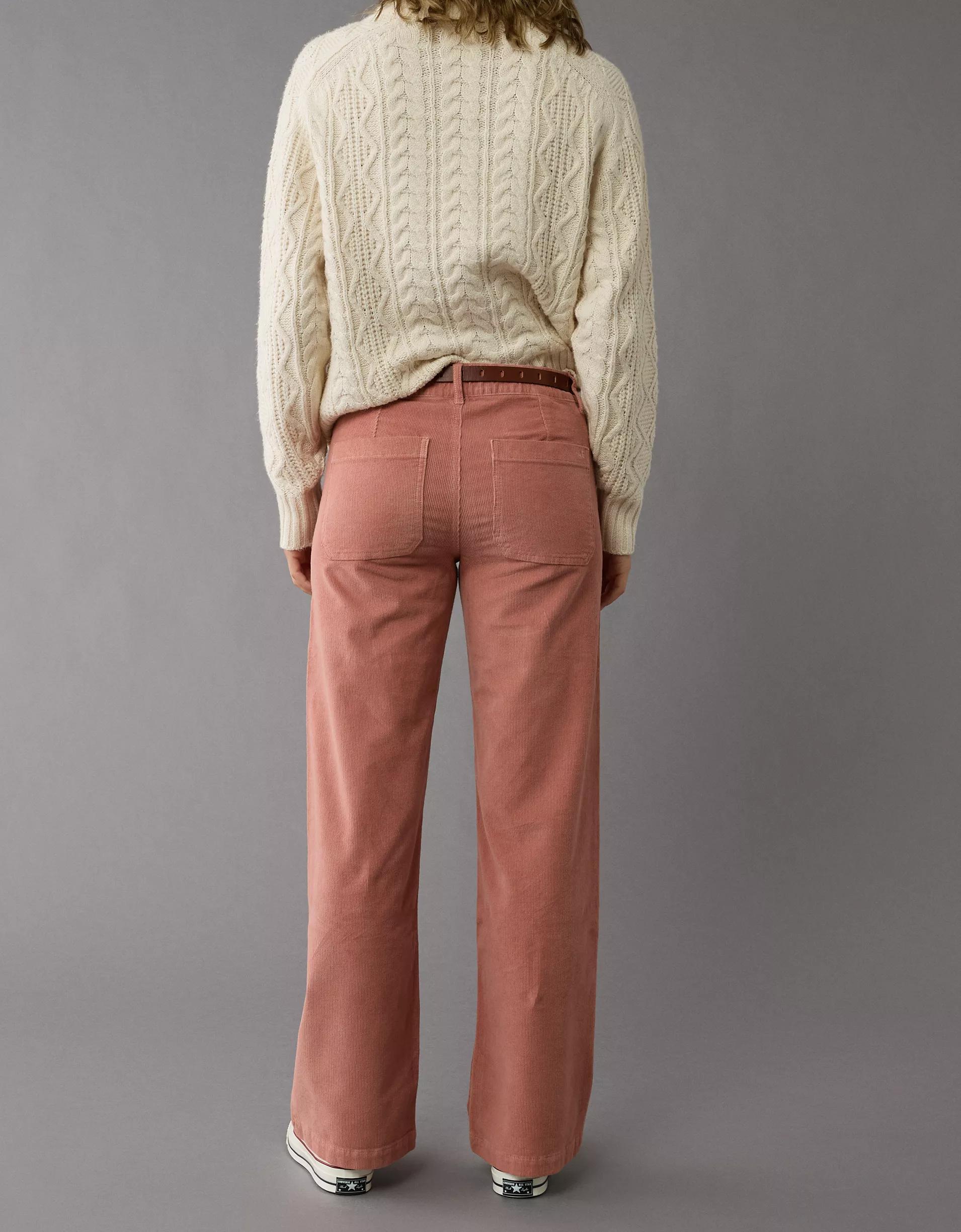 AE Stretch Corduroy Low-Rise Baggy Wide-Leg Pant Product Image