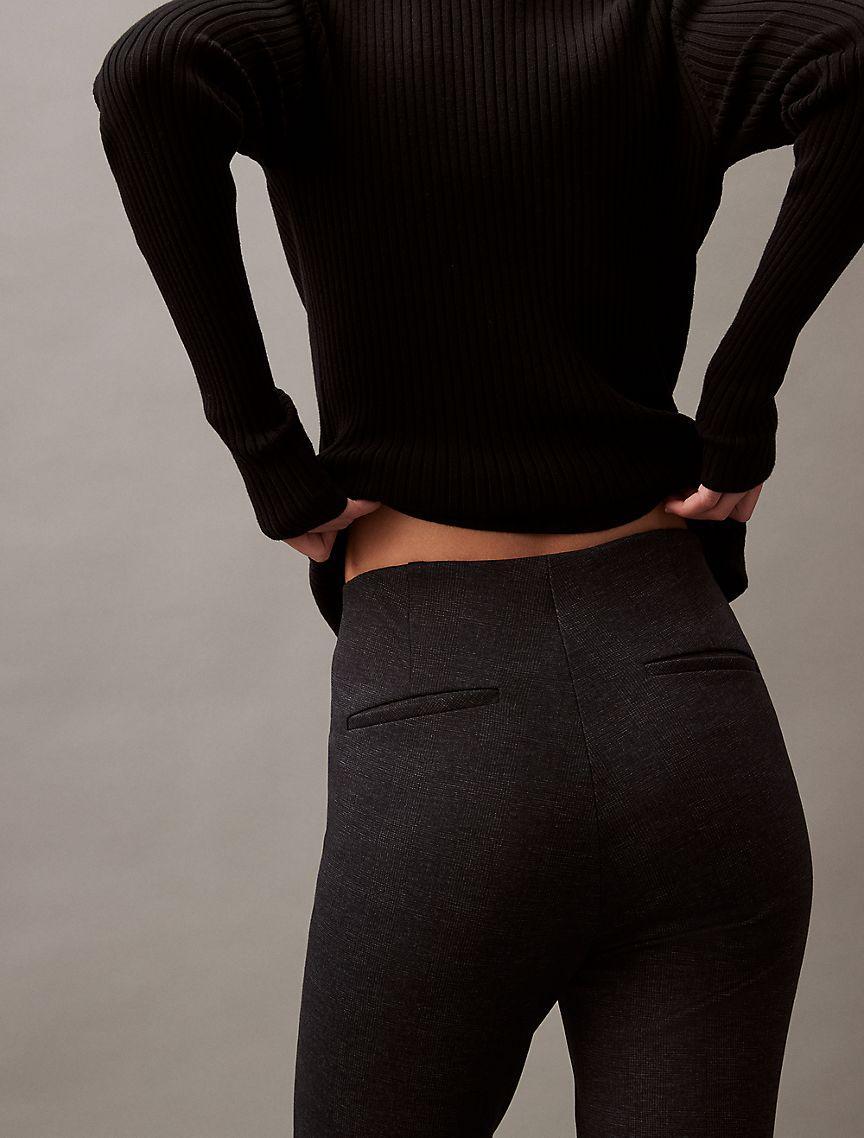 Ponte Solid Skinny Fit Pants Product Image