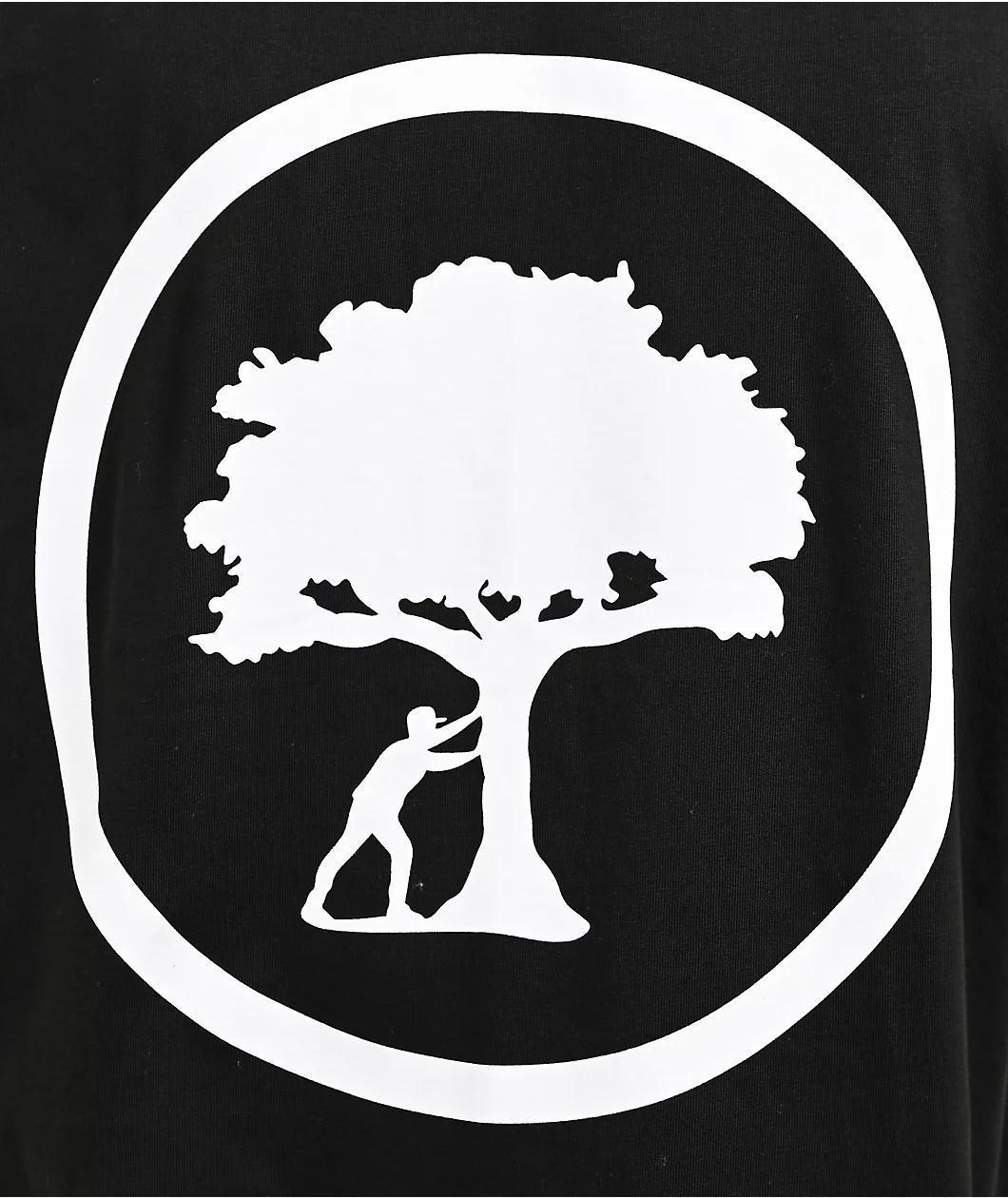 Push Trees Stamp Black T-Shirt Product Image