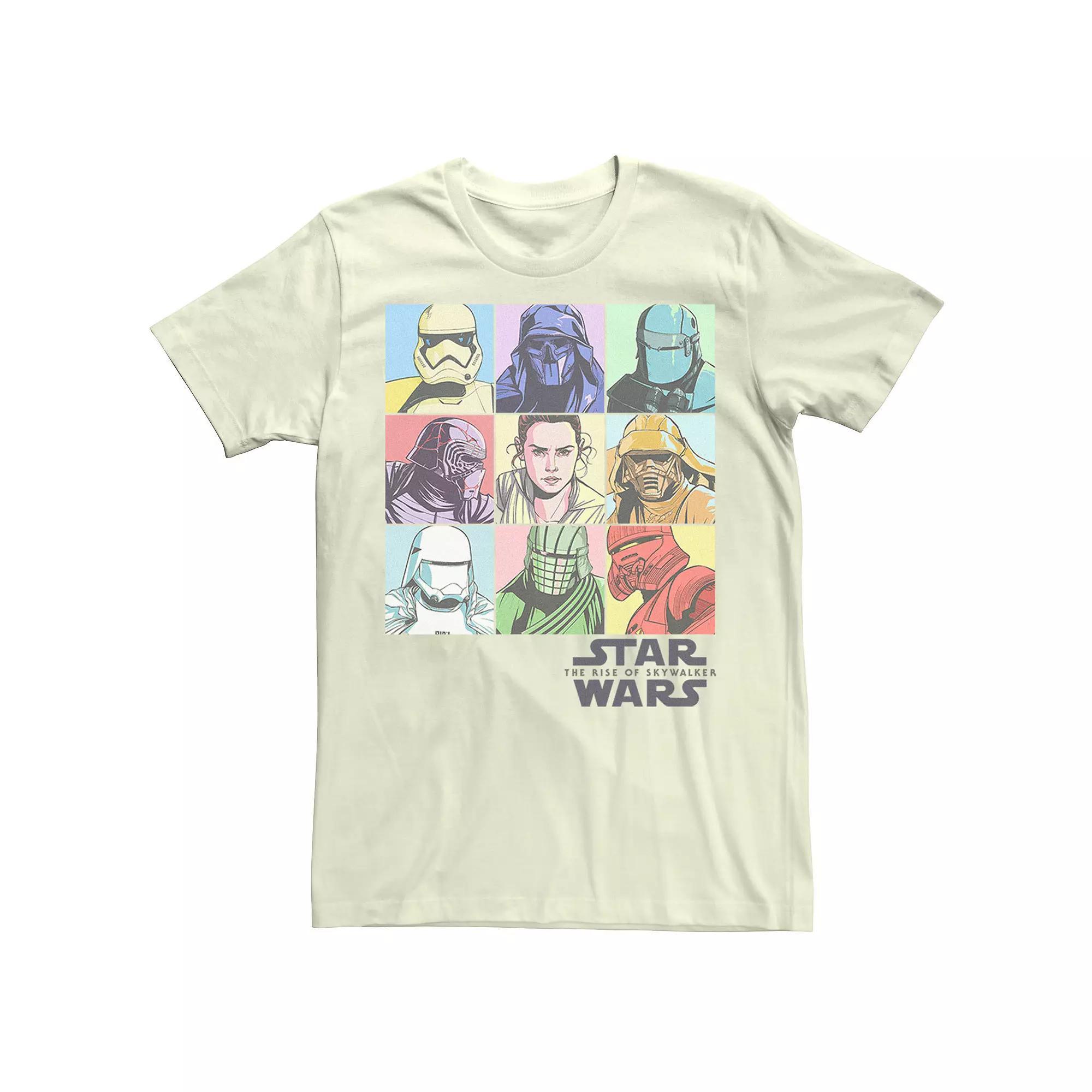 Men's Star Wars The Rise of Skywalker Pastel Character Bingo Graphic Tee, Size: XL, Natural Product Image