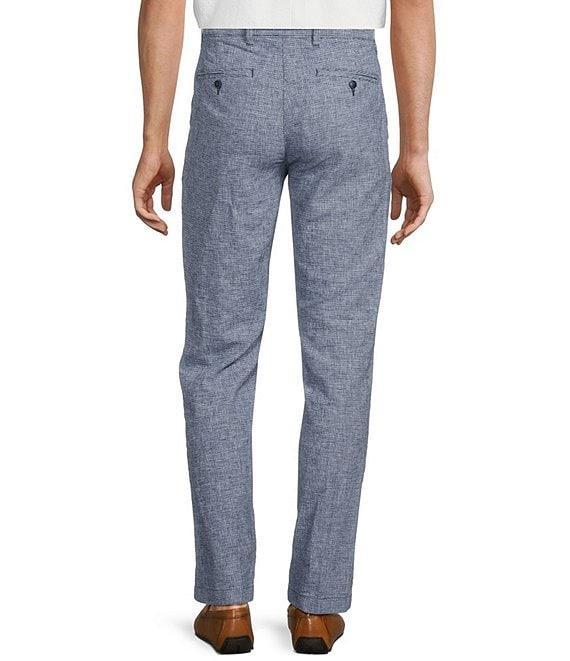 Roundtree & Yorke Andrew Fit Flat Front Linen Chino Pants Product Image