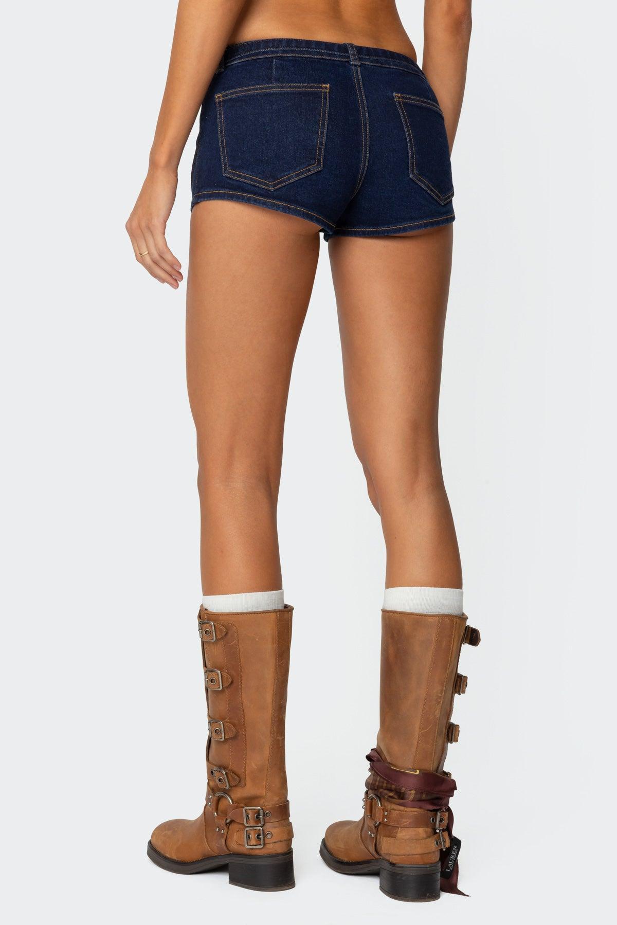 Ciel Split Front Denim Halter Top Product Image