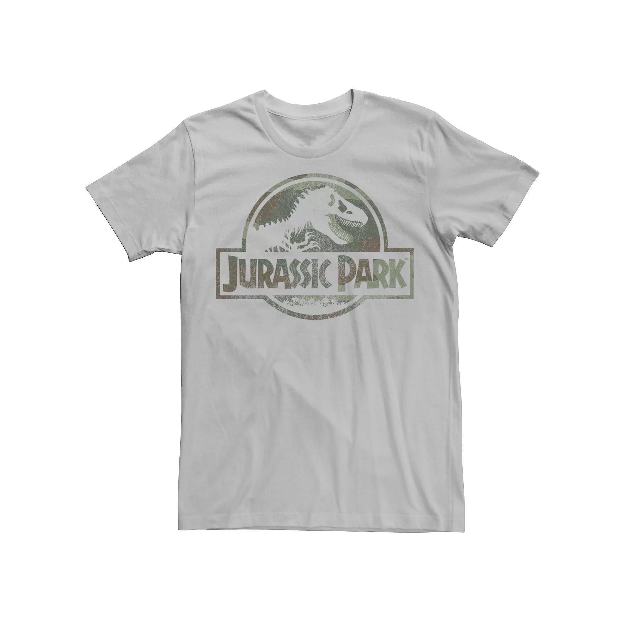 Mens Jurassic Park Camo Fossil Logo Tee, Men's,  Product Image