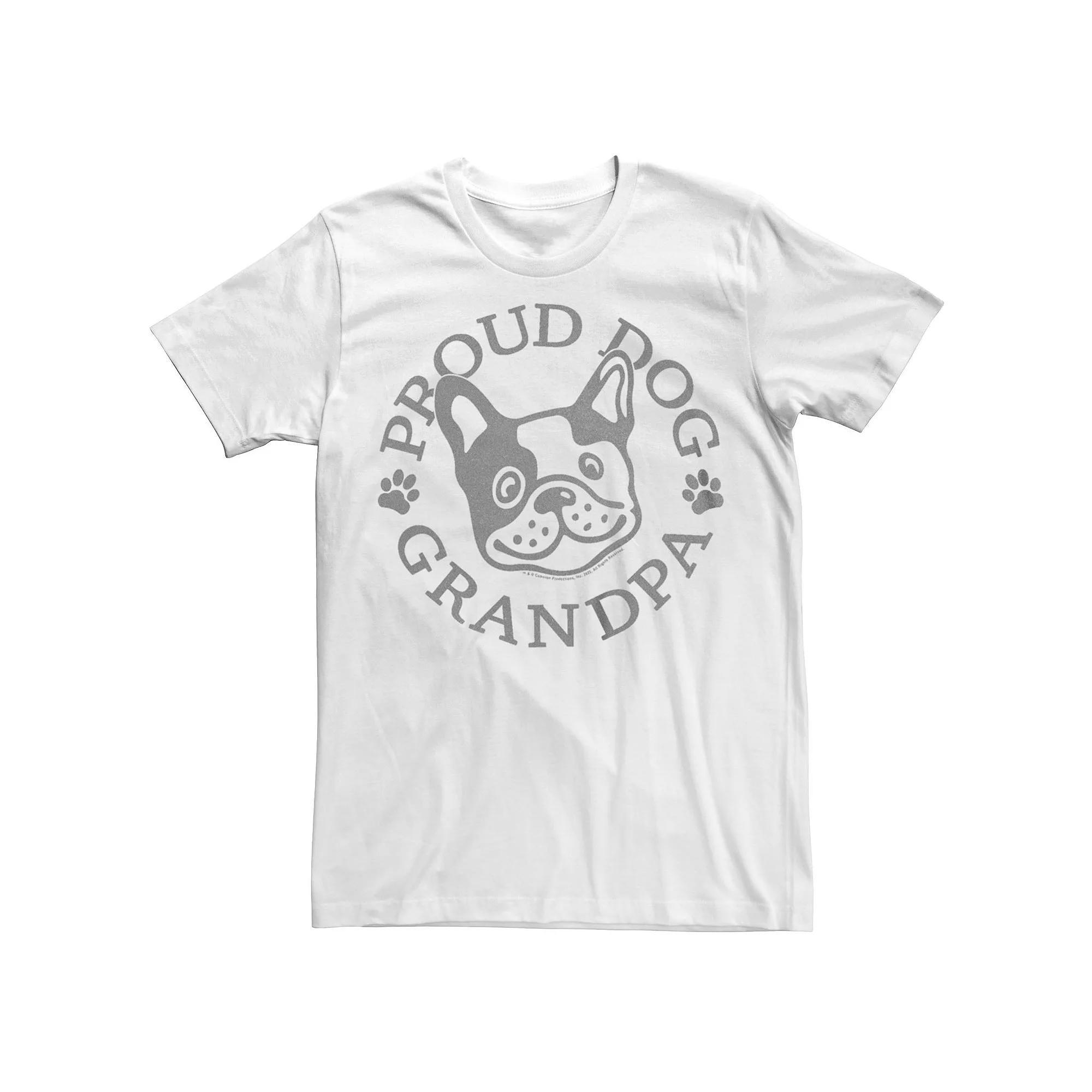 Men's Proud Dog Grandpa French Bulldog Graphic Tee,  Product Image