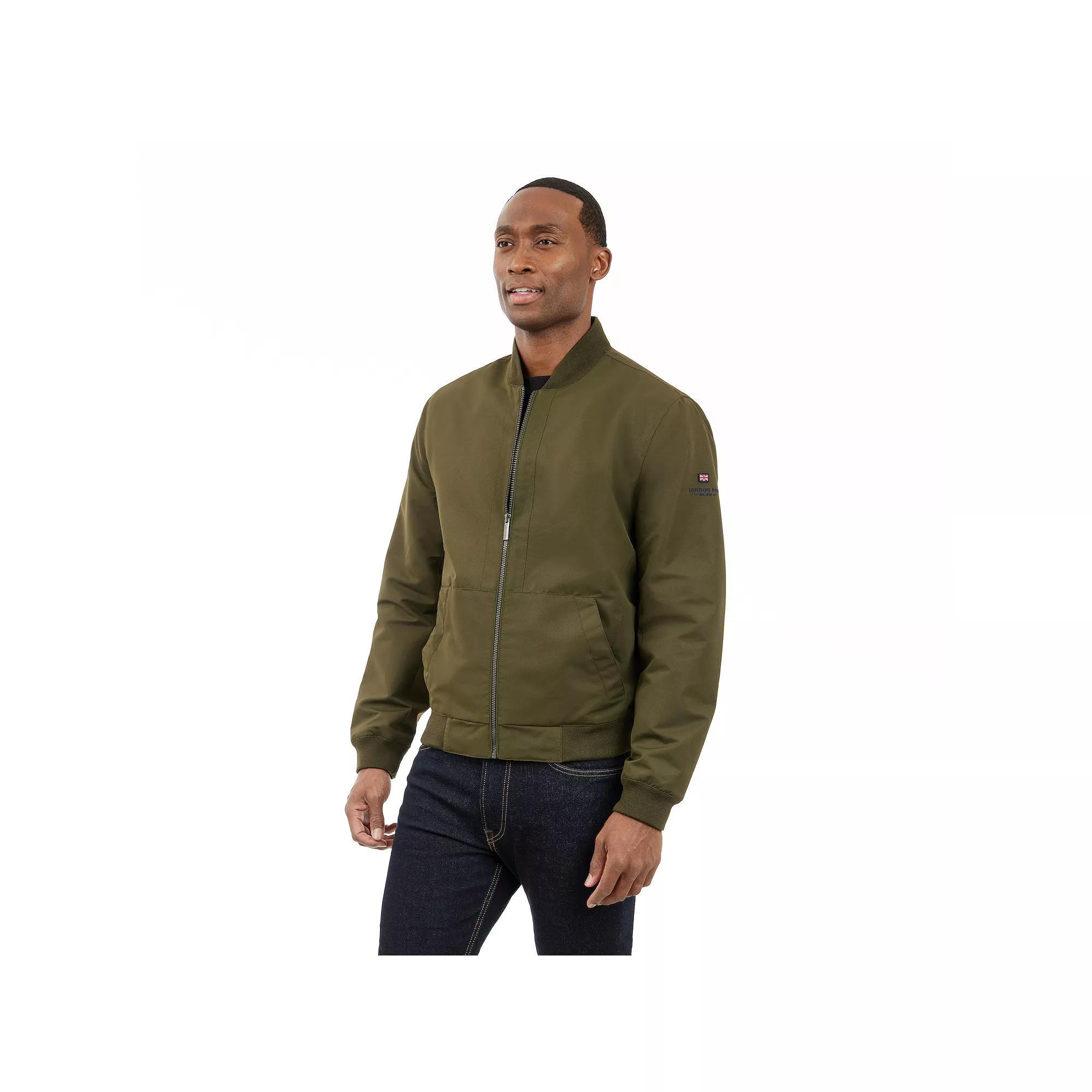 Men's London Fog Bomber Jacket, Size: XL, Green Product Image