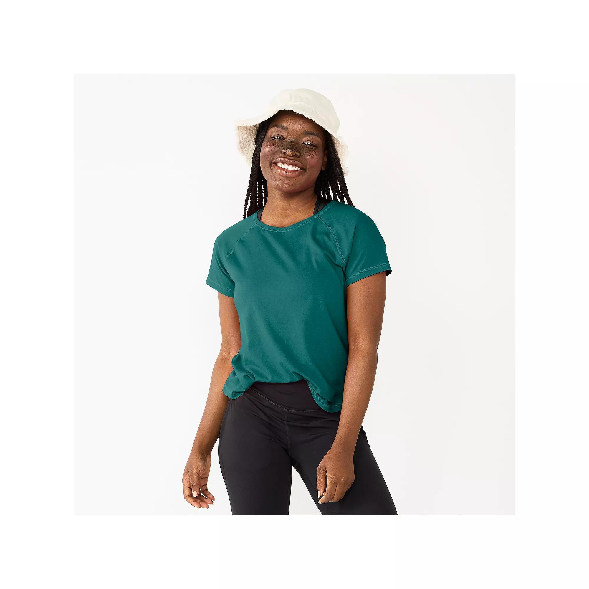 Womens Tek Gear Core Raglan Tee Dark Blue Teal Product Image