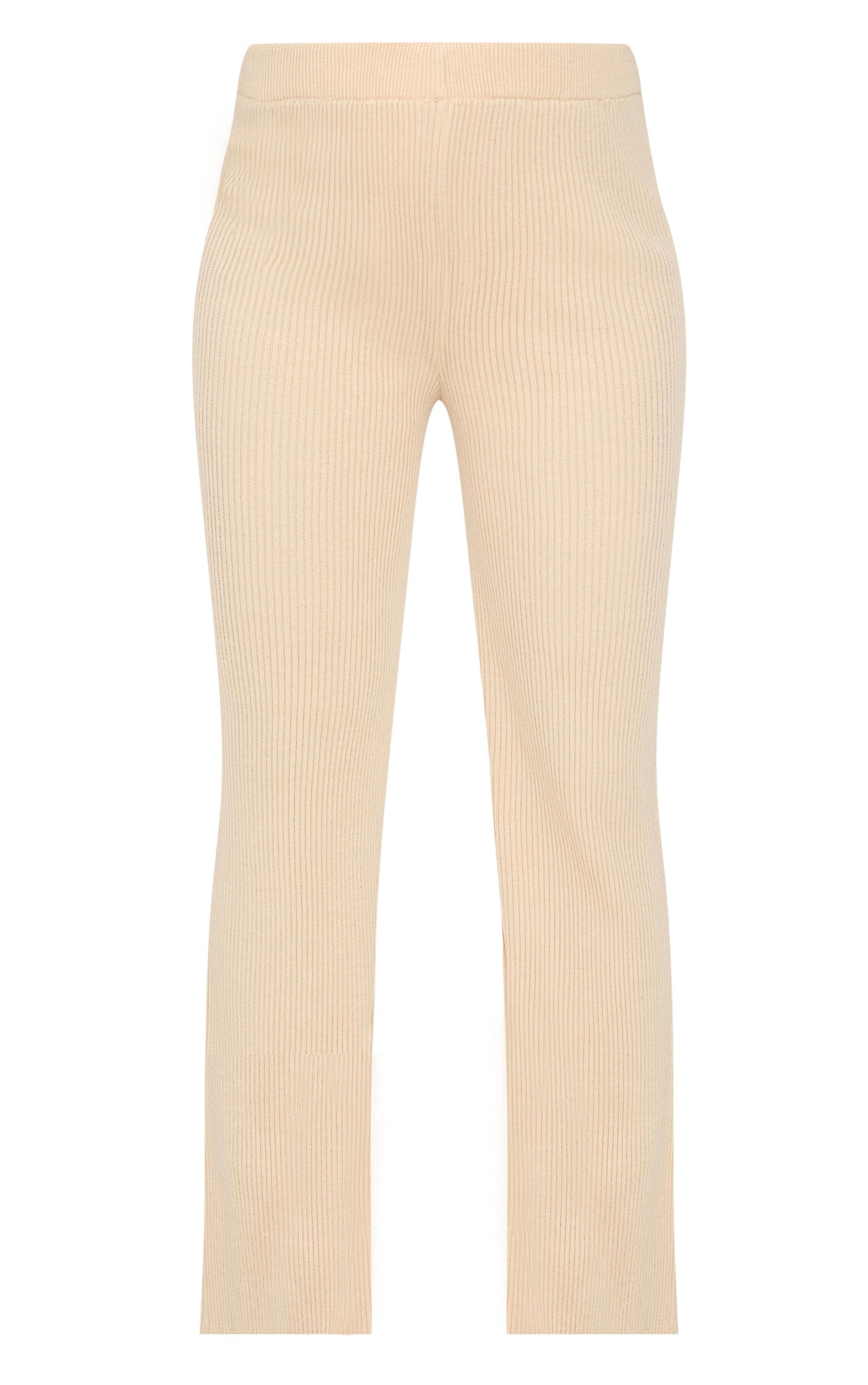 Maternity Oatmeal Rib Knit Straight Leg Pants Product Image