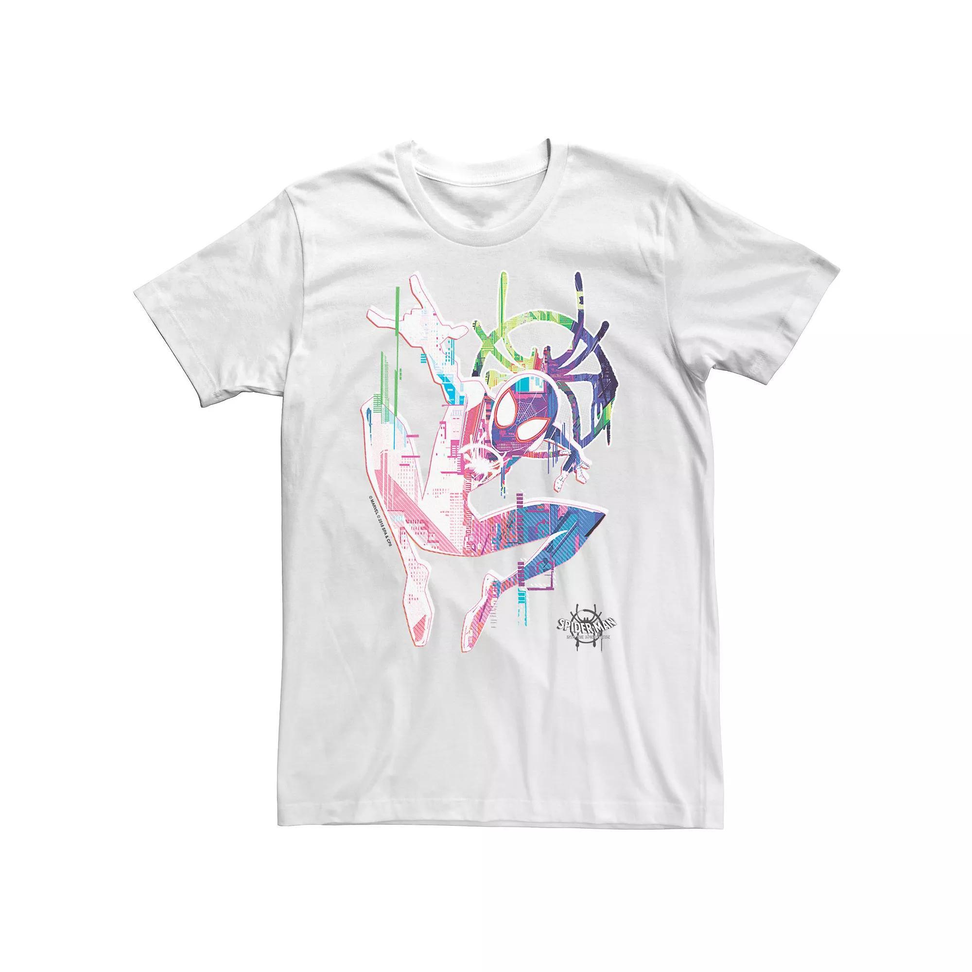 Big & Tall Marvel Spiderverse Watercolor Spidey Pose Tee, Men's, Size: 4XL, White Product Image