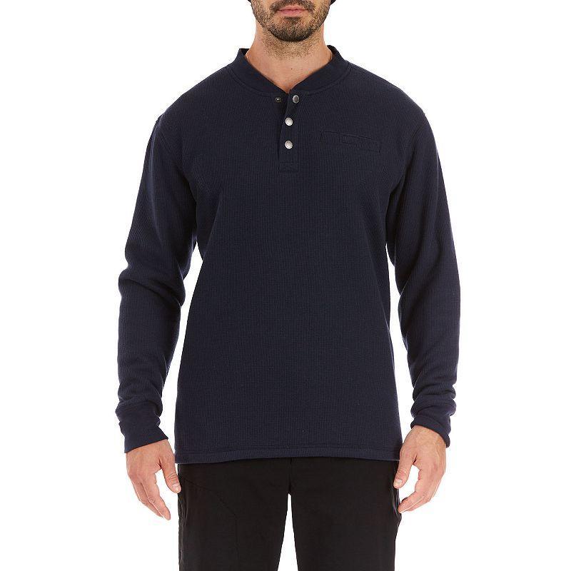 Mens Smiths Workwear Regular-Fit Sherpa Bonded Thermal Henley Pullover Product Image