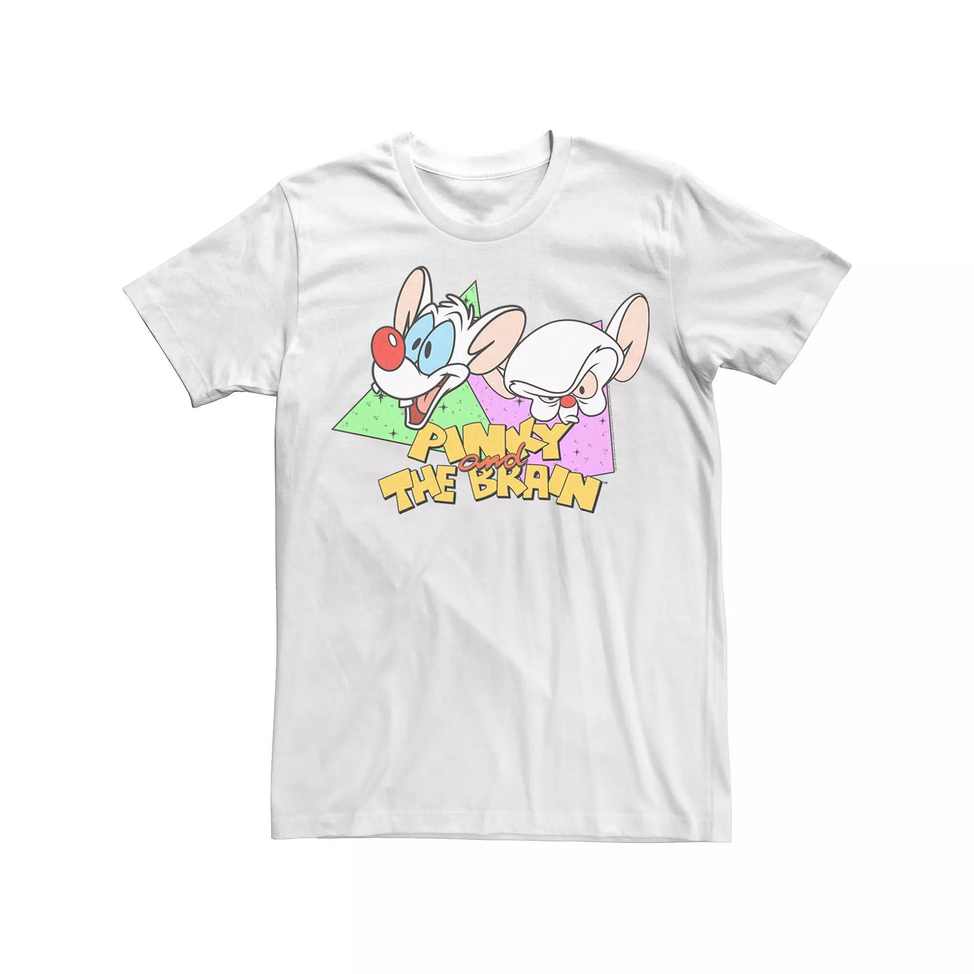 Men's Pinky And The Brain Retro Portrait Logo Tee,  Product Image