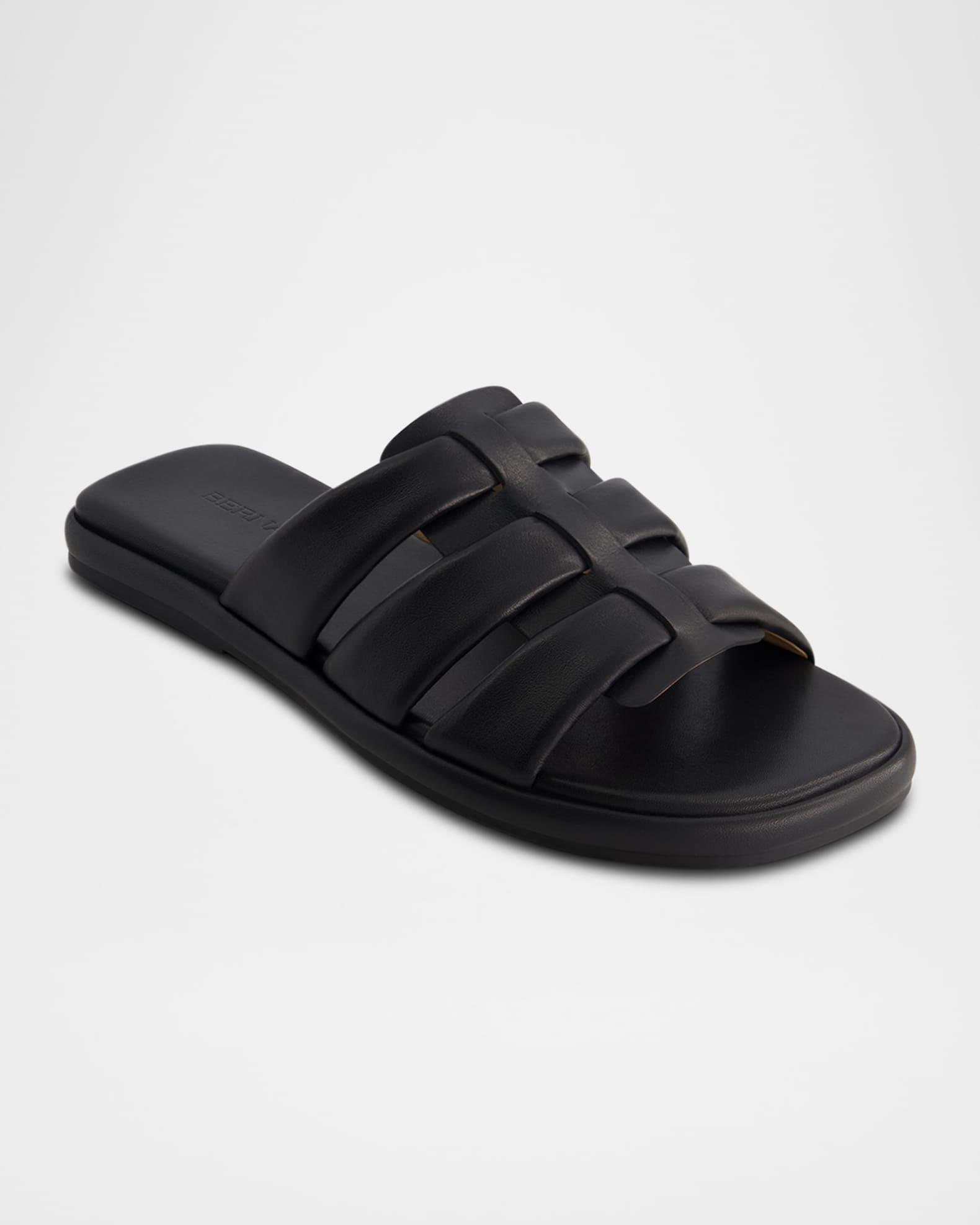 Tamer Caged Leather Slide Sandals Product Image