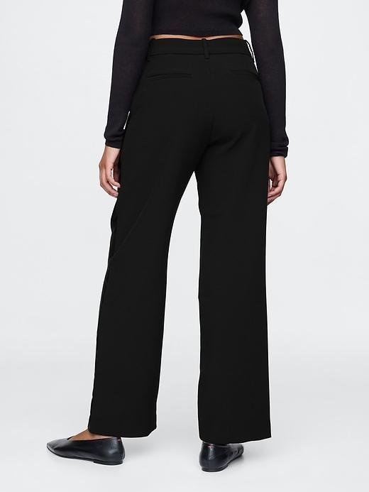 365 Mid Rise Satin-Trim Trousers Product Image