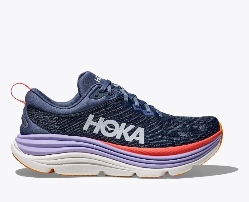 HOKA Womens Gaviota 5 Shoes in Sea Ice/Pink Twilight, Size 10 W Product Image